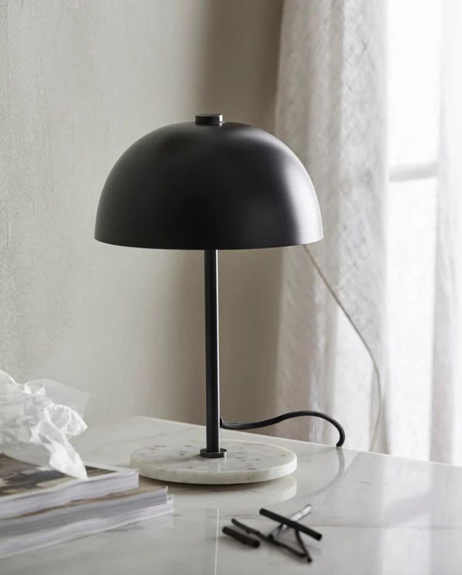 Product photograph of Nordal Kita Black Table Lamp from Choice Furniture Superstore.