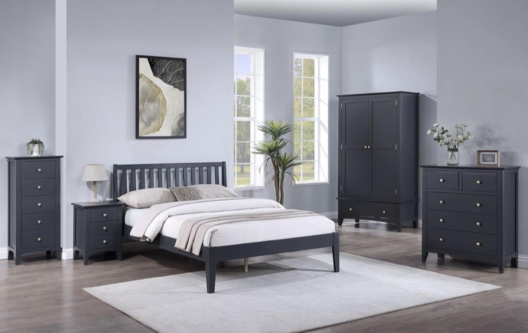 Product photograph of Luciana Black 3 Drawer Bedside Cabinet from Choice Furniture Superstore.