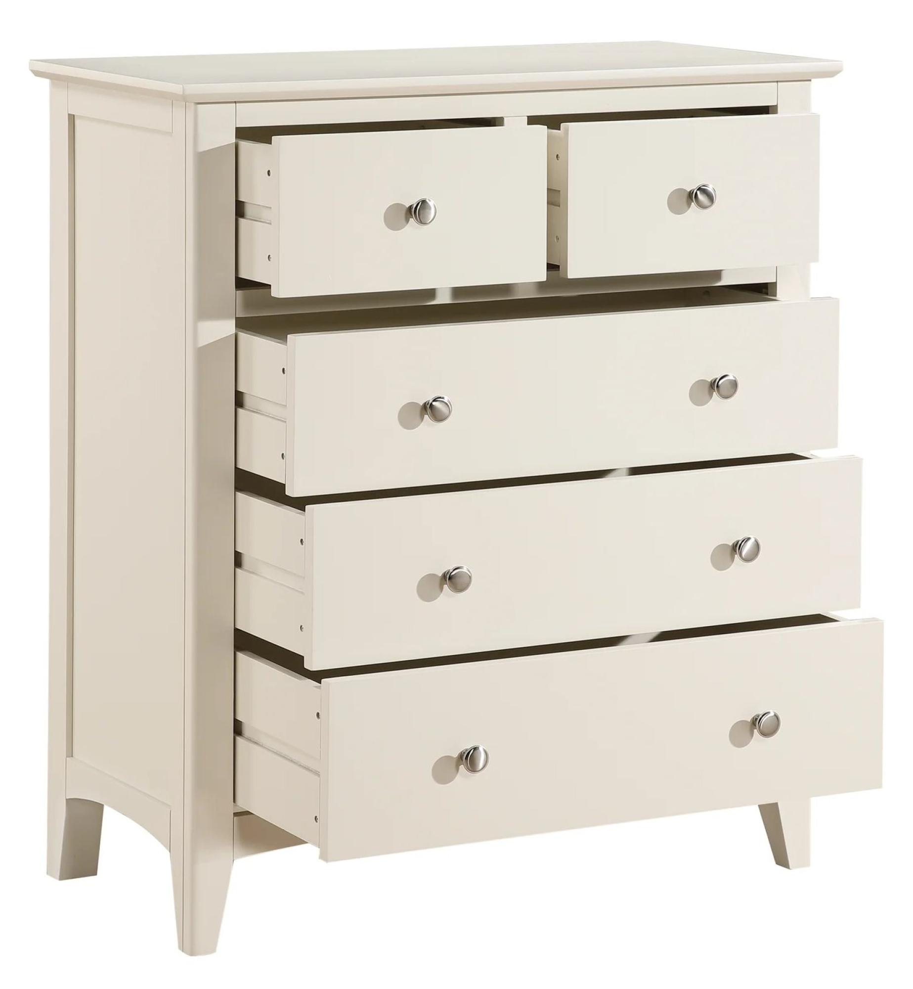 Product photograph of Luciana Ivory Painted 2 3 Drawer Chest from Choice Furniture Superstore.