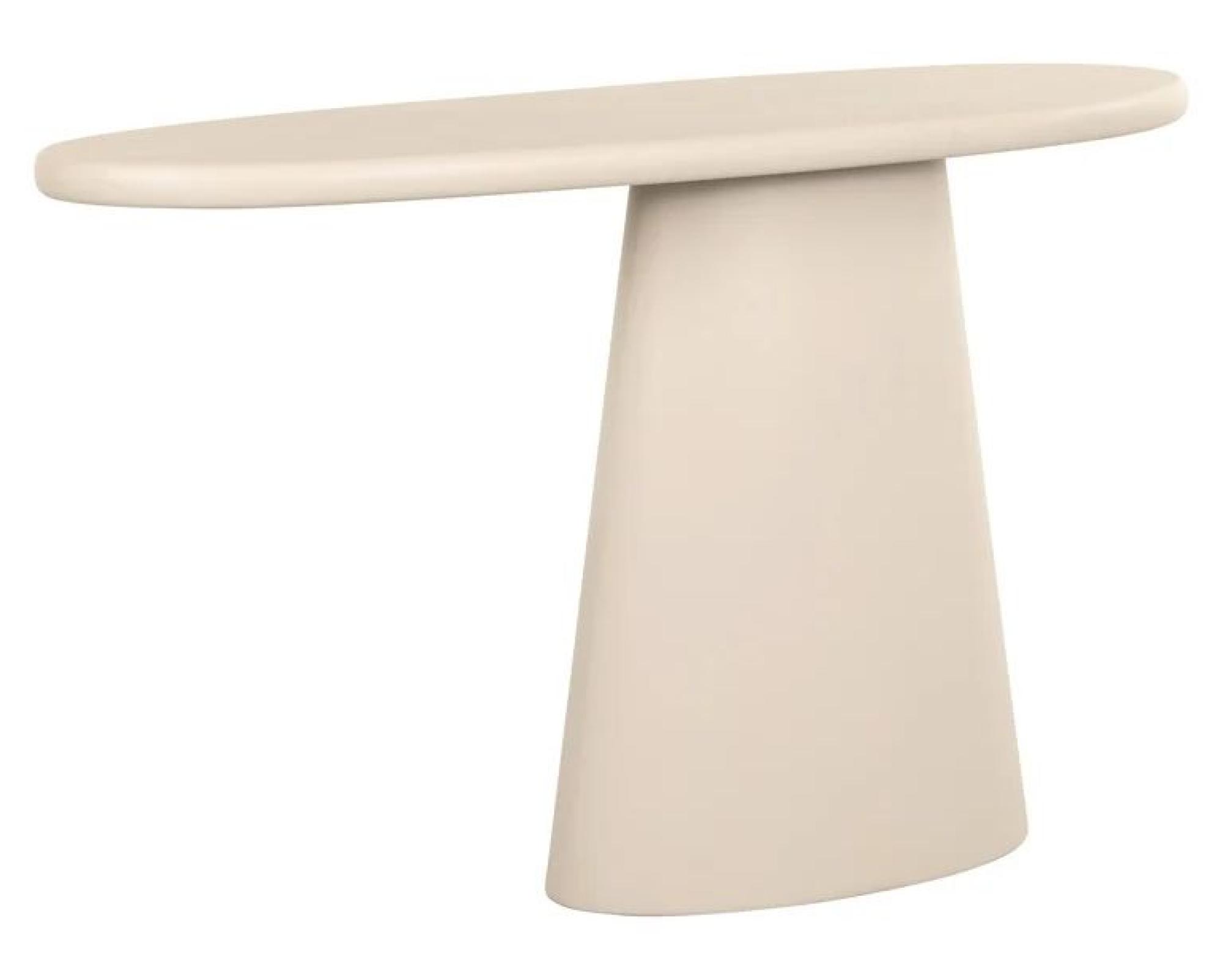 Product photograph of Clayton Beige Curved Console Table from Choice Furniture Superstore.