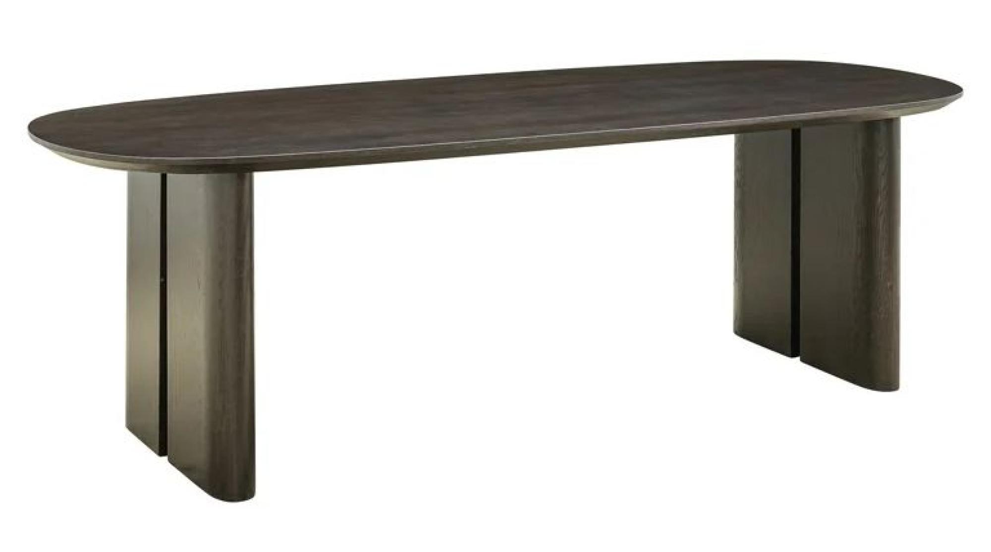 Product photograph of Durban Brown 8 Seater Oval Dining Table from Choice Furniture Superstore.