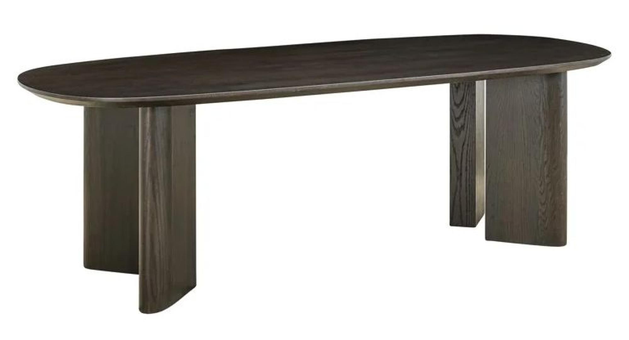 Product photograph of Durban Brown 10 Seater Oval Dining Table from Choice Furniture Superstore.