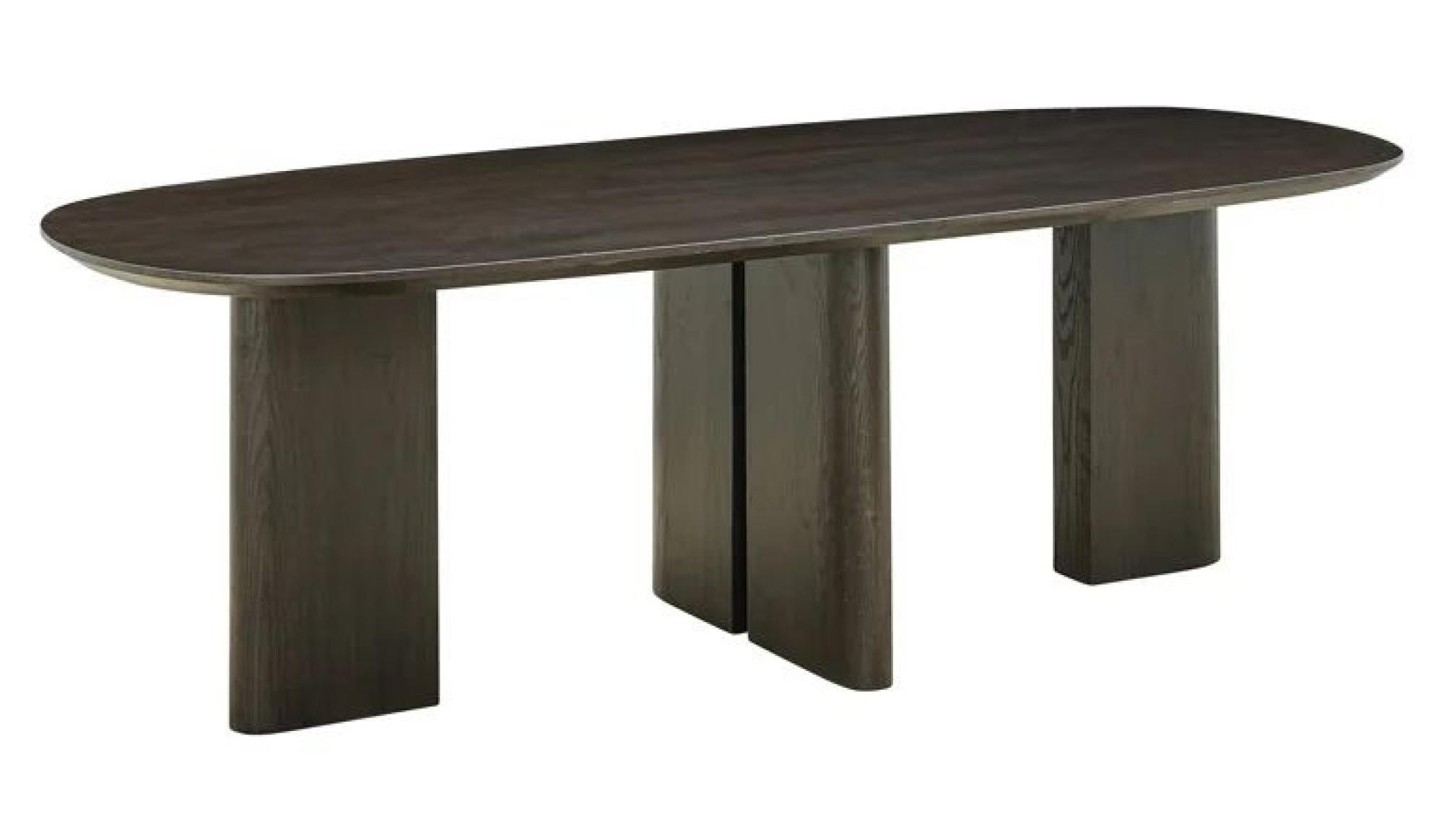 Product photograph of Durban Brown 12 Seater Oval Dining Table from Choice Furniture Superstore.