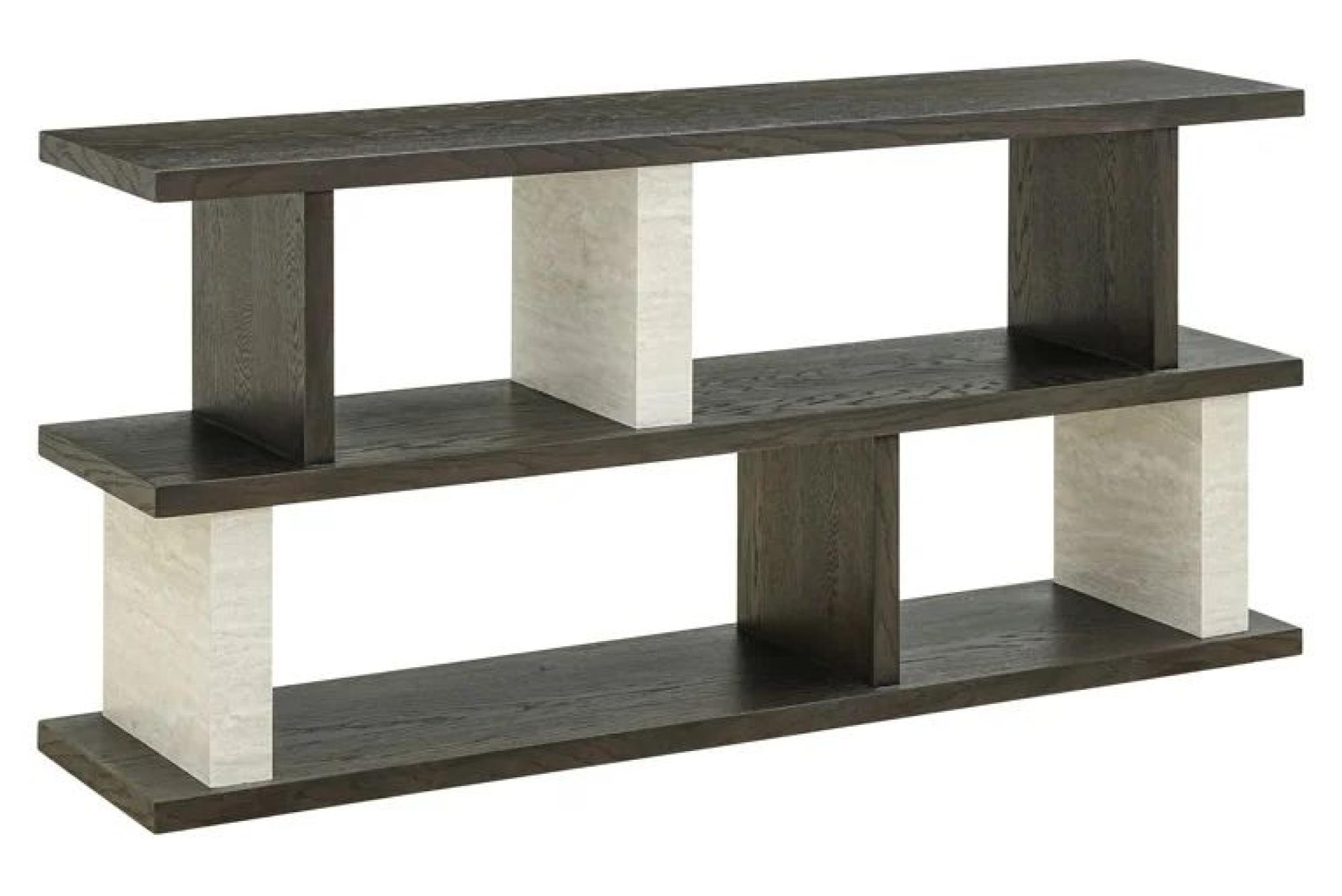 Product photograph of Waldorf White And Black Console Table from Choice Furniture Superstore.