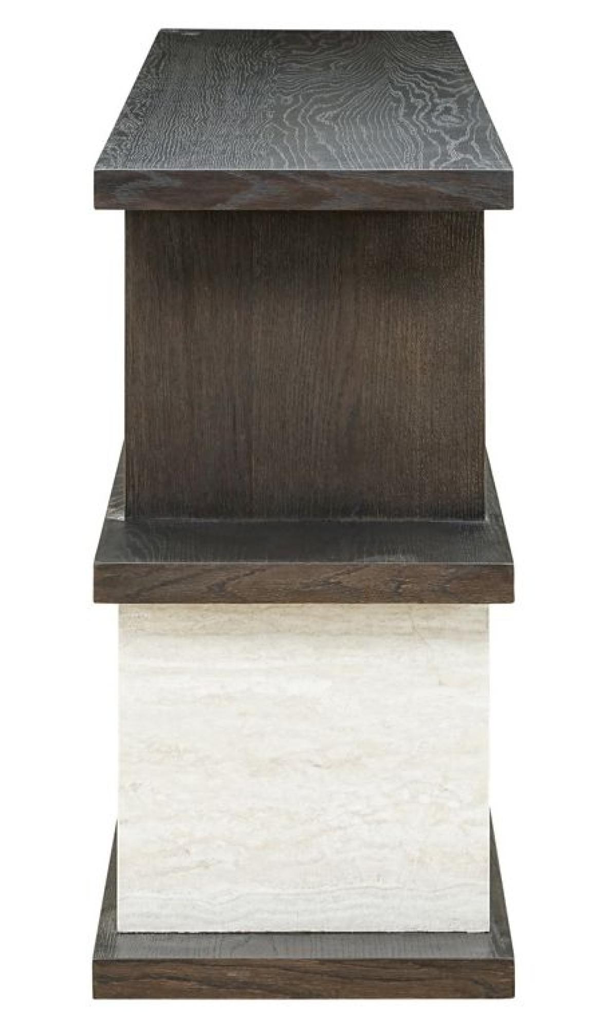 Product photograph of Waldorf White And Black Console Table from Choice Furniture Superstore.