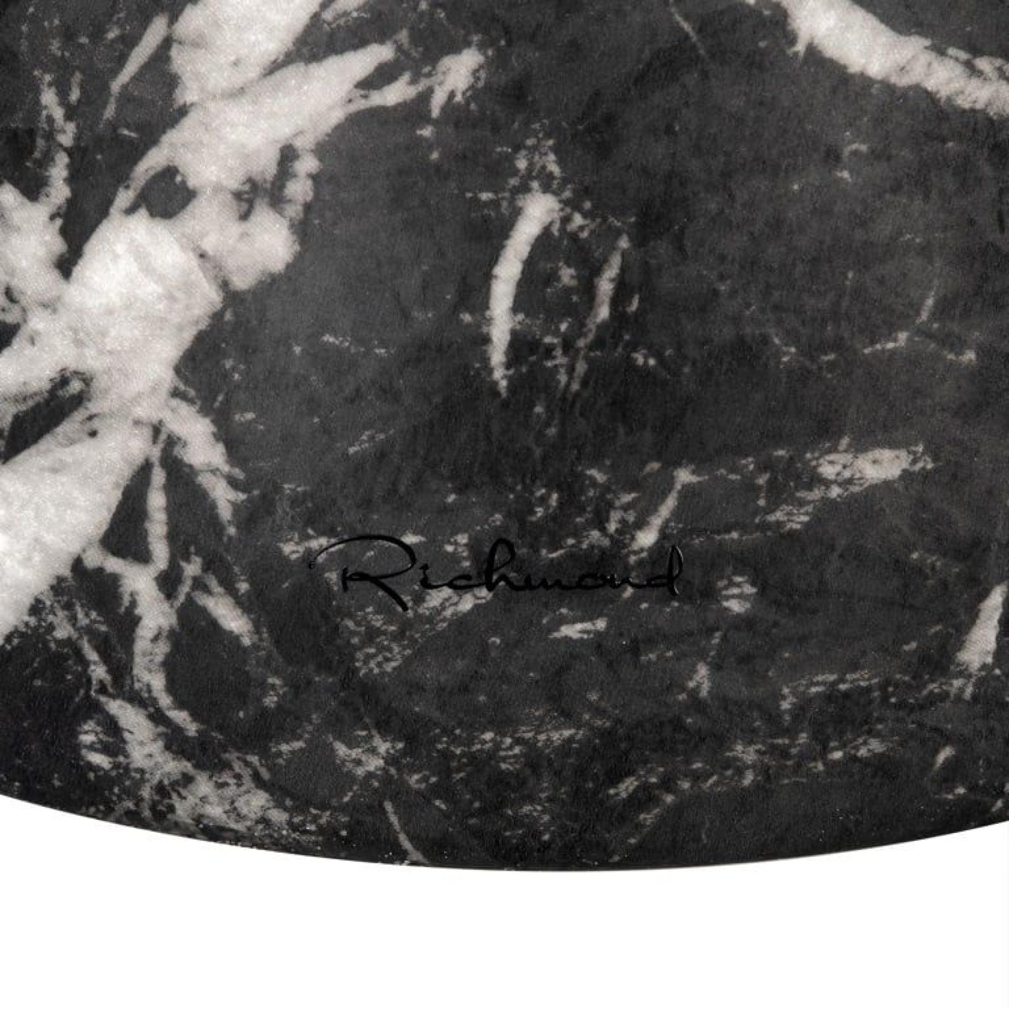 Product photograph of Bosco Black Marble Effect End Table from Choice Furniture Superstore.