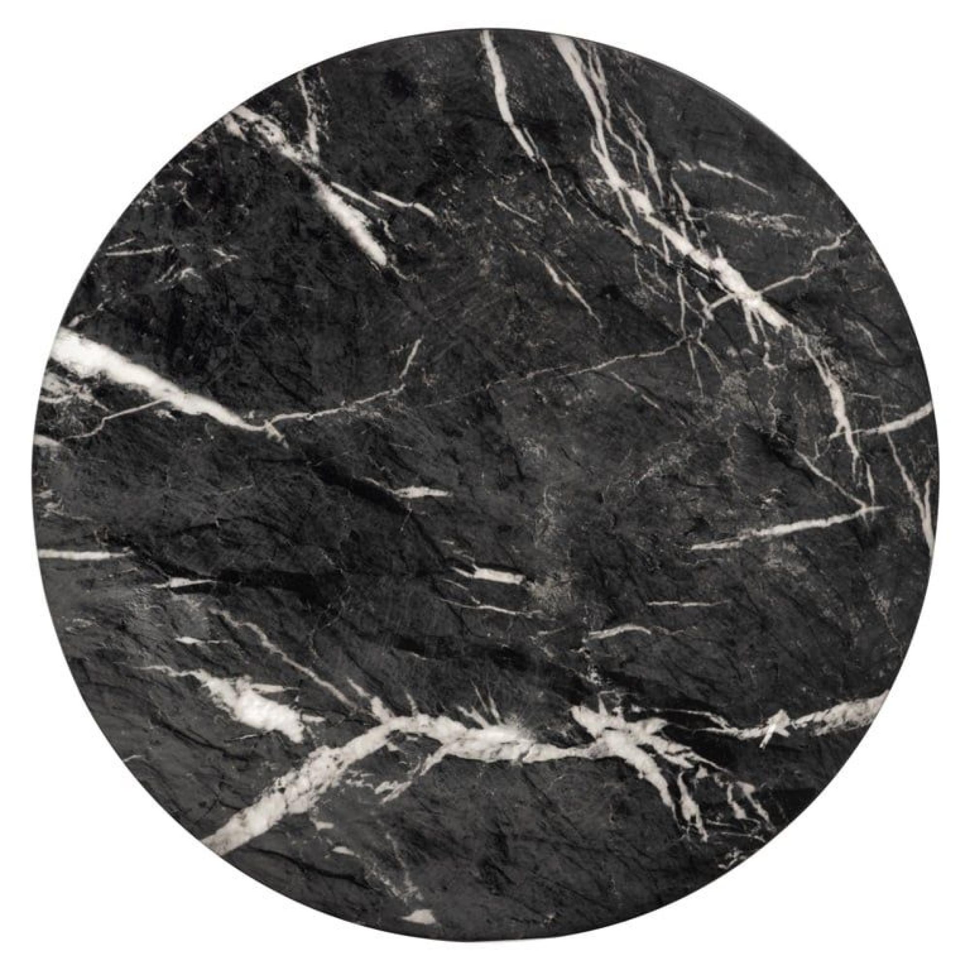 Product photograph of Bosco Black Marble Effect End Table from Choice Furniture Superstore.