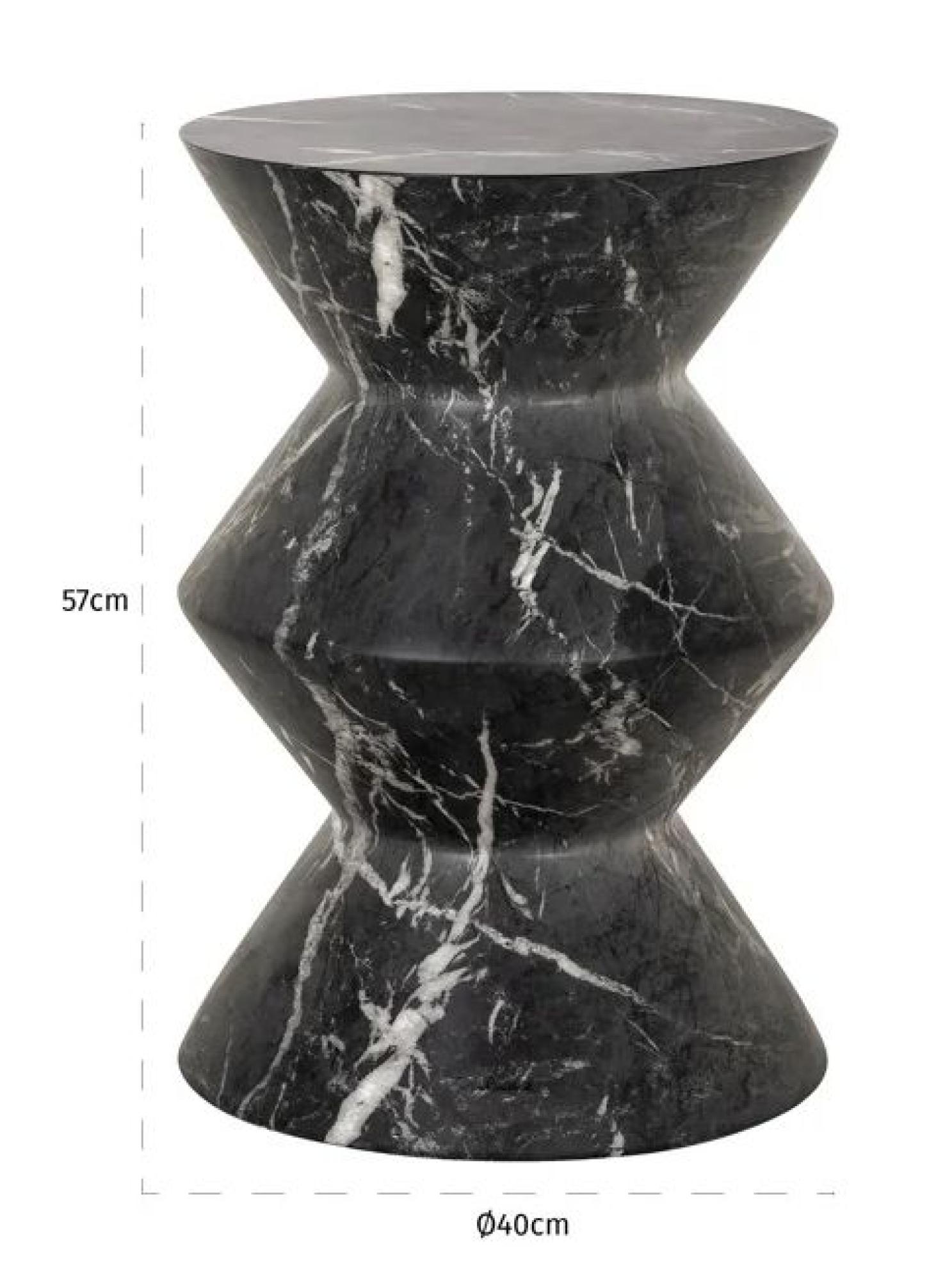 Product photograph of Bosco Black Marble Effect End Table from Choice Furniture Superstore.