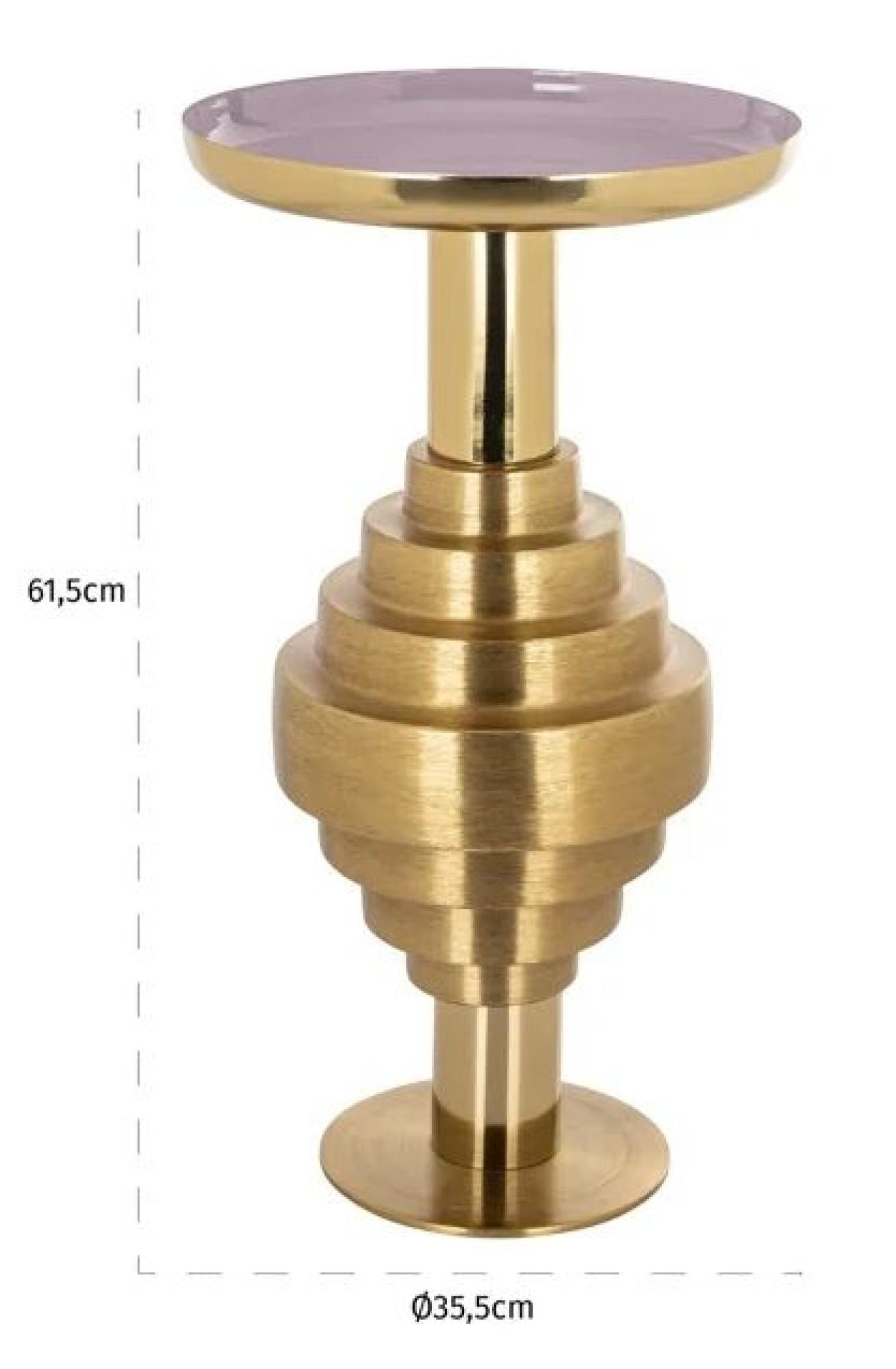 Product photograph of Empire Purple And Gold Round End Table from Choice Furniture Superstore.