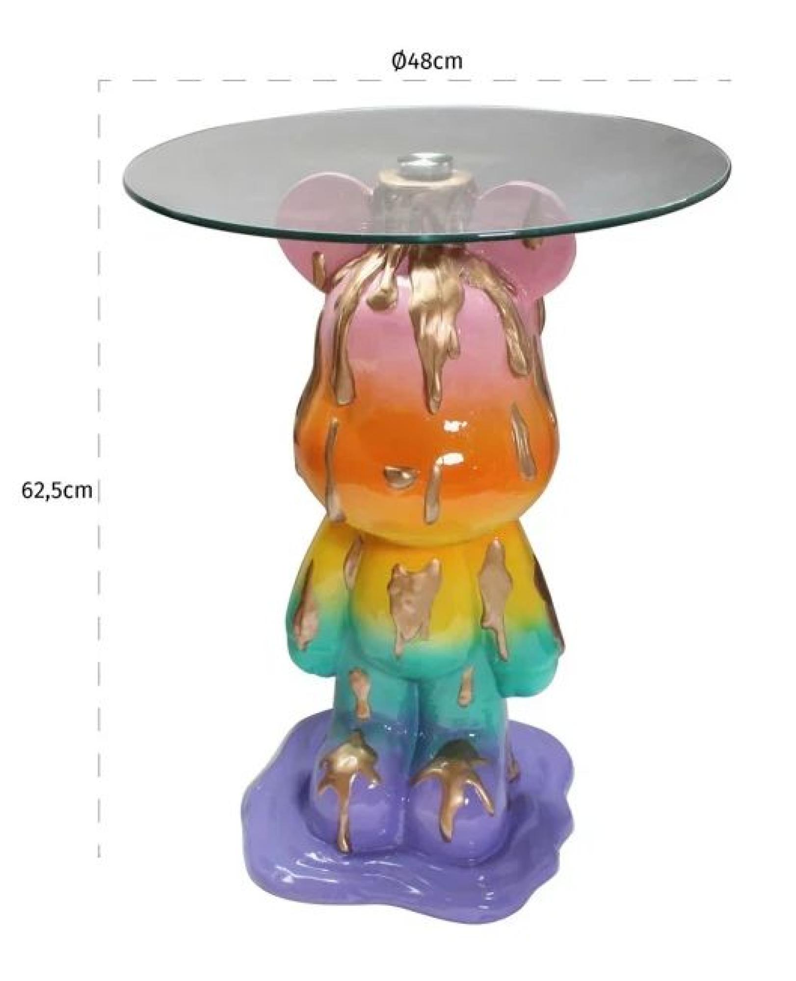 Product photograph of Ebba Multi Colour Round End Table from Choice Furniture Superstore.