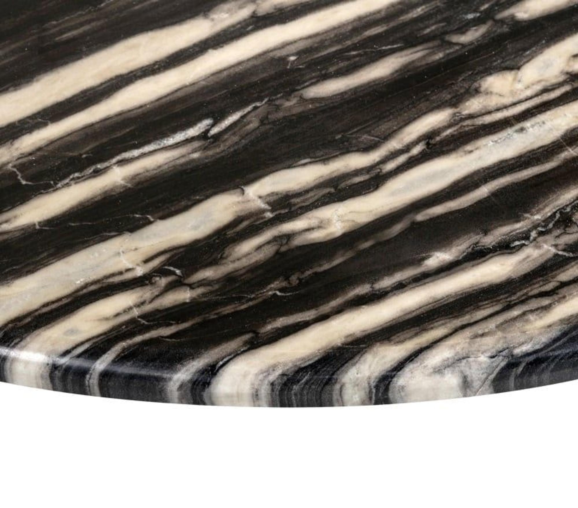 Product photograph of Bancroft Black Marble Round Coffee Table from Choice Furniture Superstore.