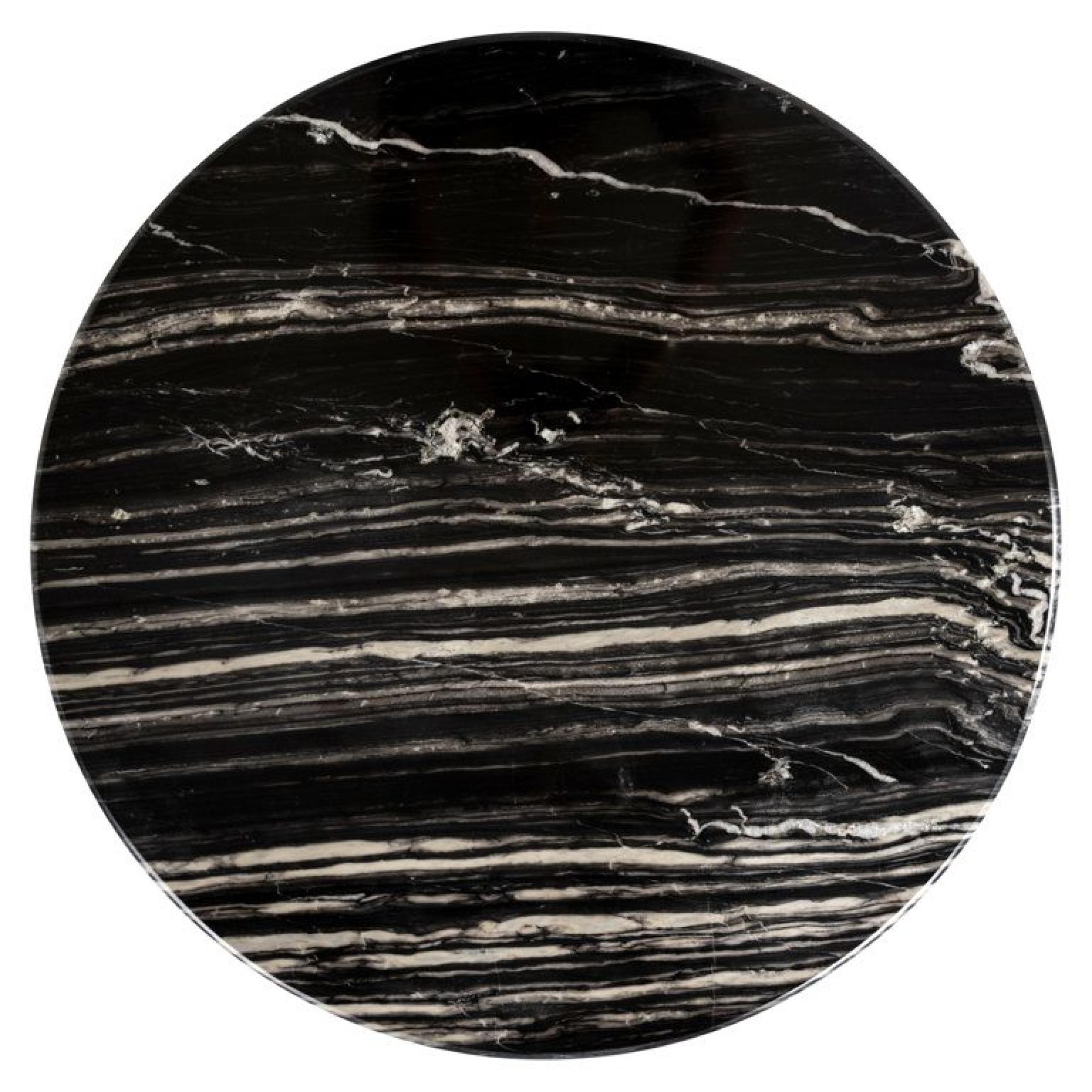 Product photograph of Bancroft Black Marble Round Coffee Table from Choice Furniture Superstore.