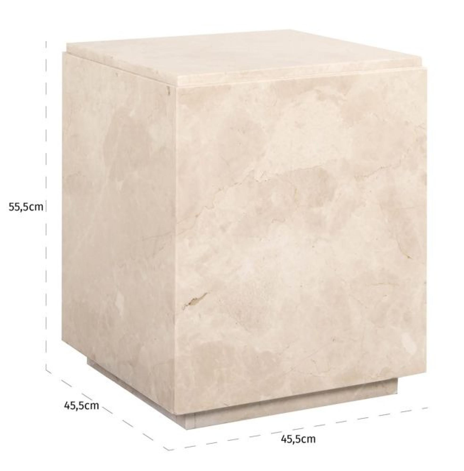 Product photograph of Stanford Dyna Beige Marble Square End Table from Choice Furniture Superstore.