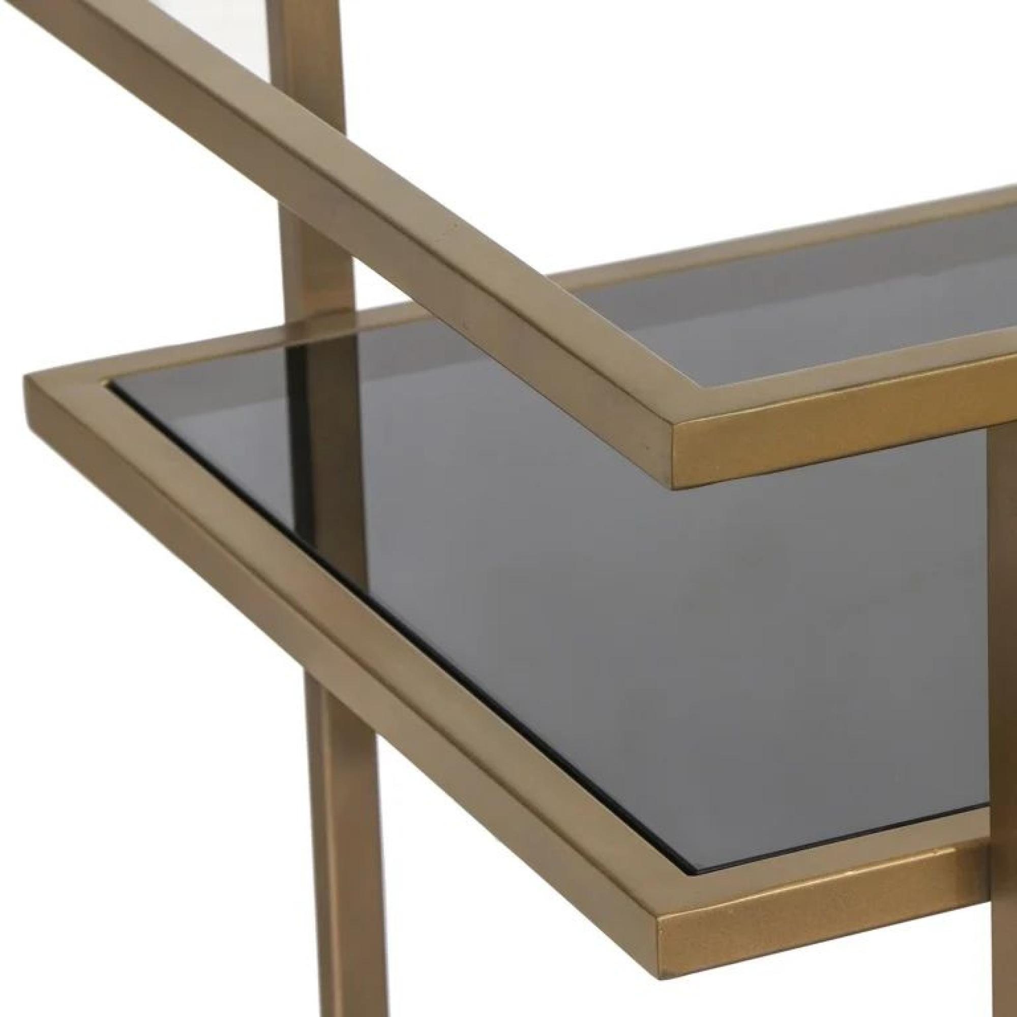 Product photograph of Xo Glass And Brushed Gold Trolley from Choice Furniture Superstore.