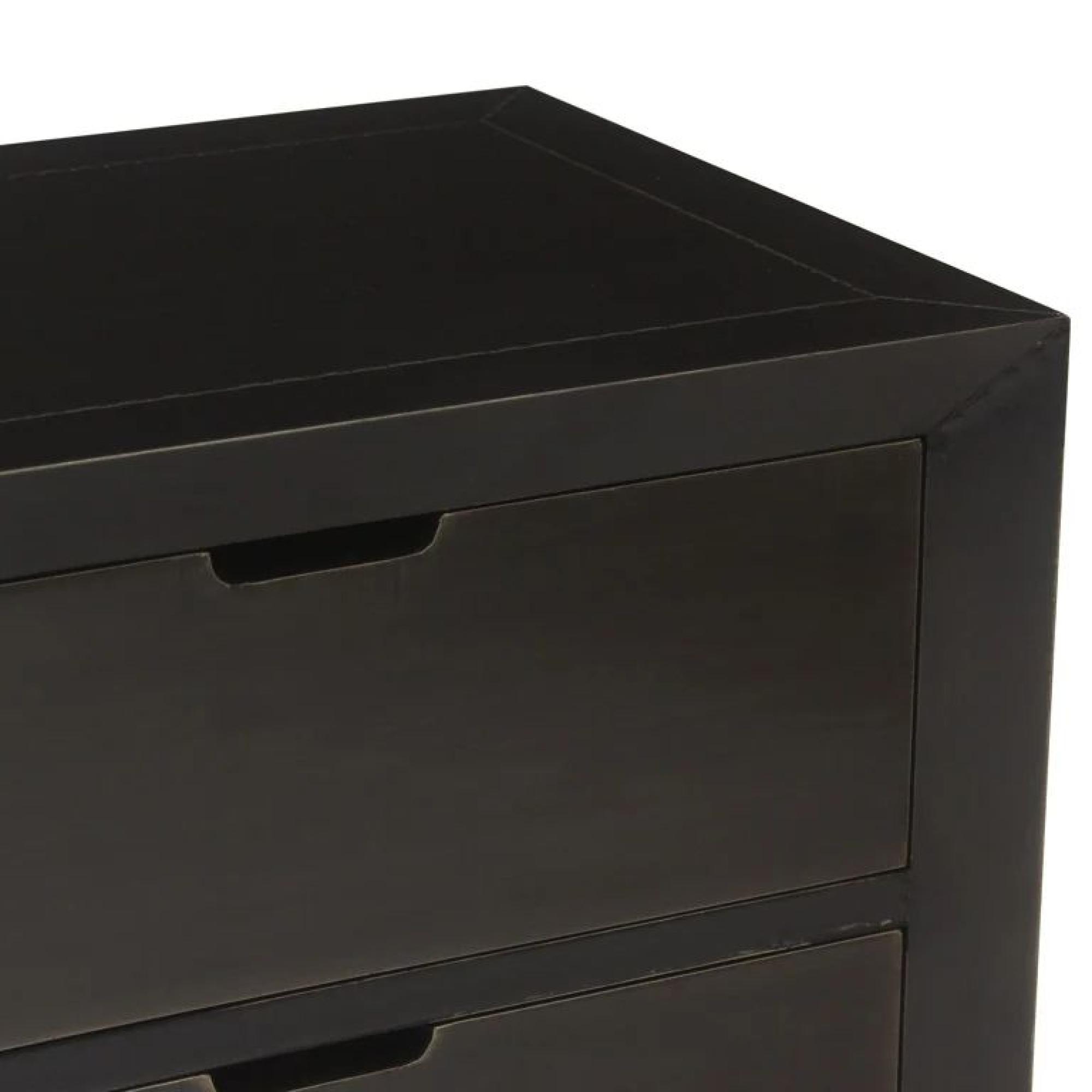 Product photograph of Dante Dark Wood 2 Drawer Bedside Cabinet from Choice Furniture Superstore.