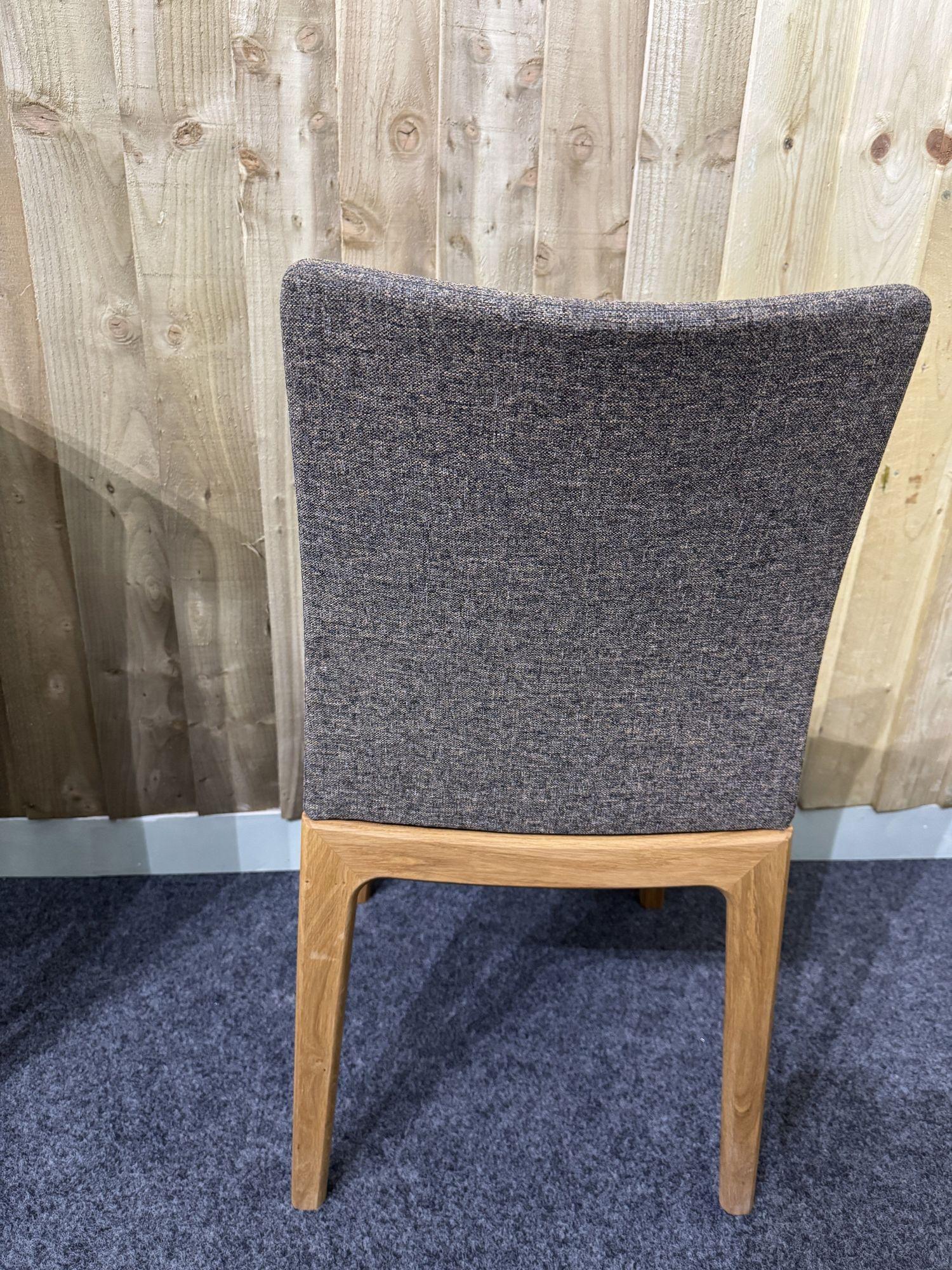 Product photograph of Ex Display - Skovby Sm63 Remix Grey Fabric Dining Chair from Choice Furniture Superstore.