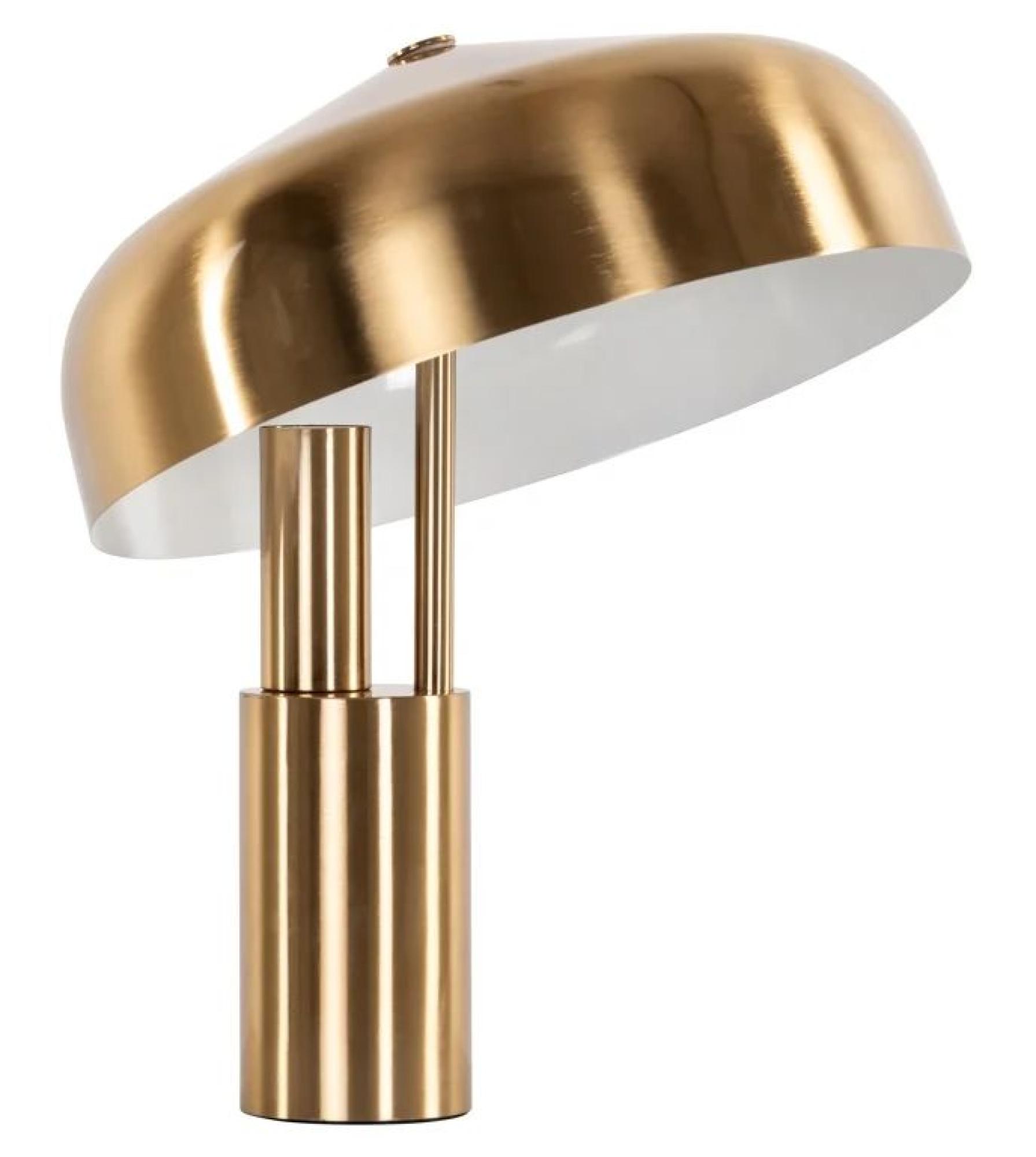 Product photograph of Linzy Brushed Gold Metal Table Lamp from Choice Furniture Superstore.