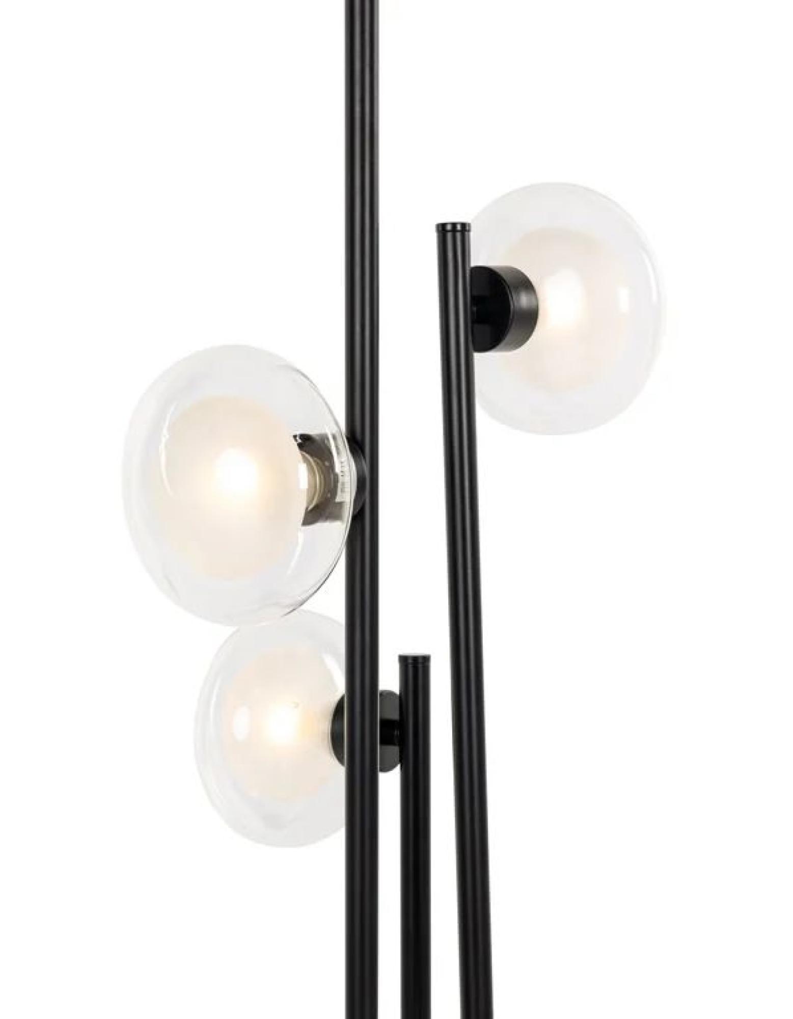 Product photograph of Luva Black Metal Floor Lamp from Choice Furniture Superstore.