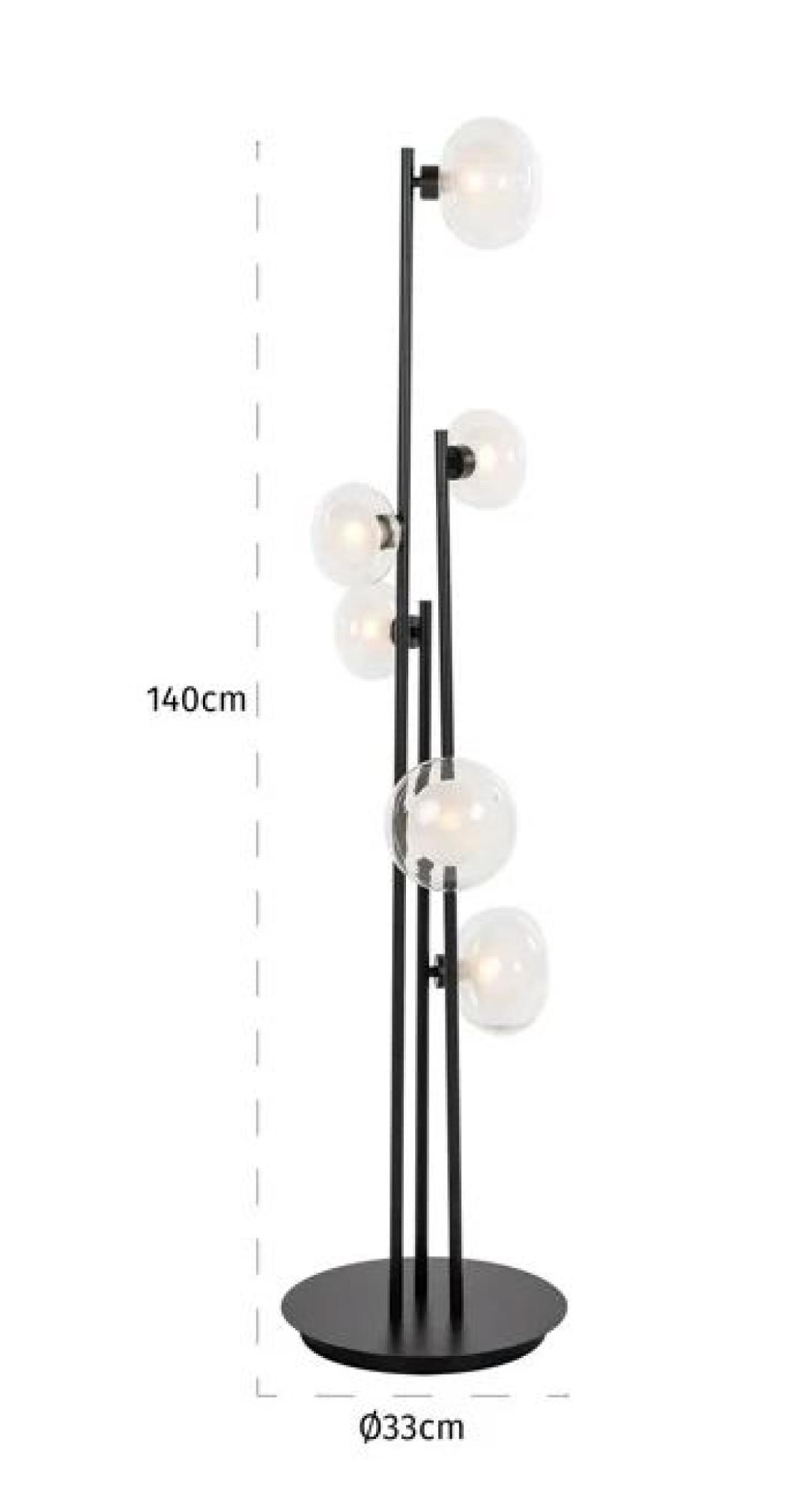 Product photograph of Luva Black Metal Floor Lamp from Choice Furniture Superstore.