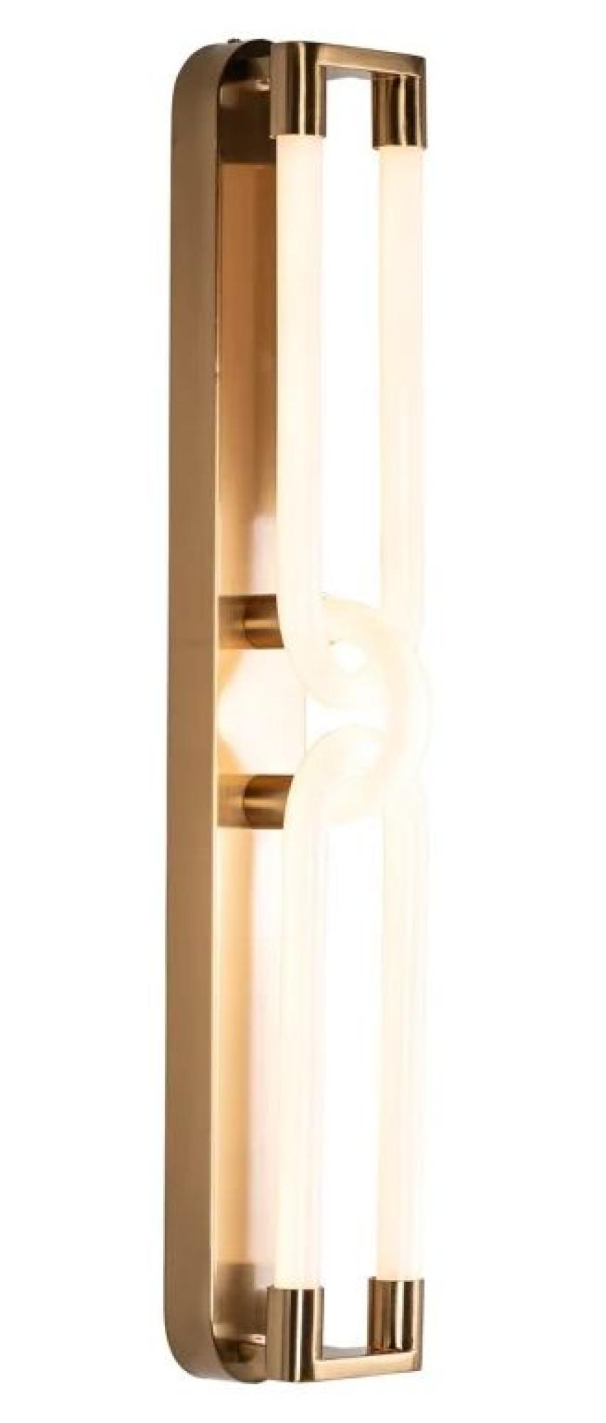 Product photograph of Lysa Brushed Gold Wall Lamp from Choice Furniture Superstore.