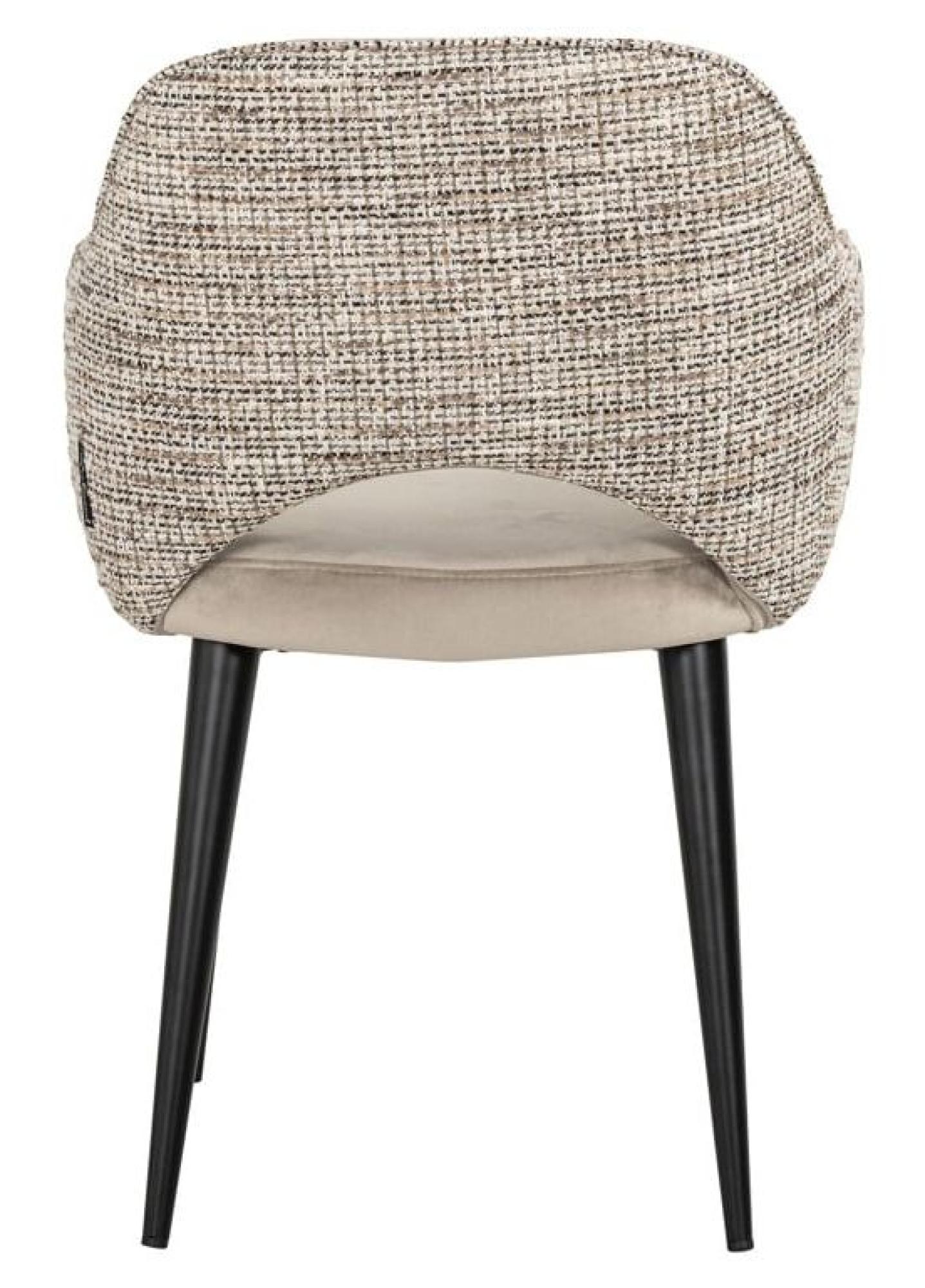 Product photograph of Giovanna Natural Khaki Fabric Dining Armchair With Black Legs from Choice Furniture Superstore.