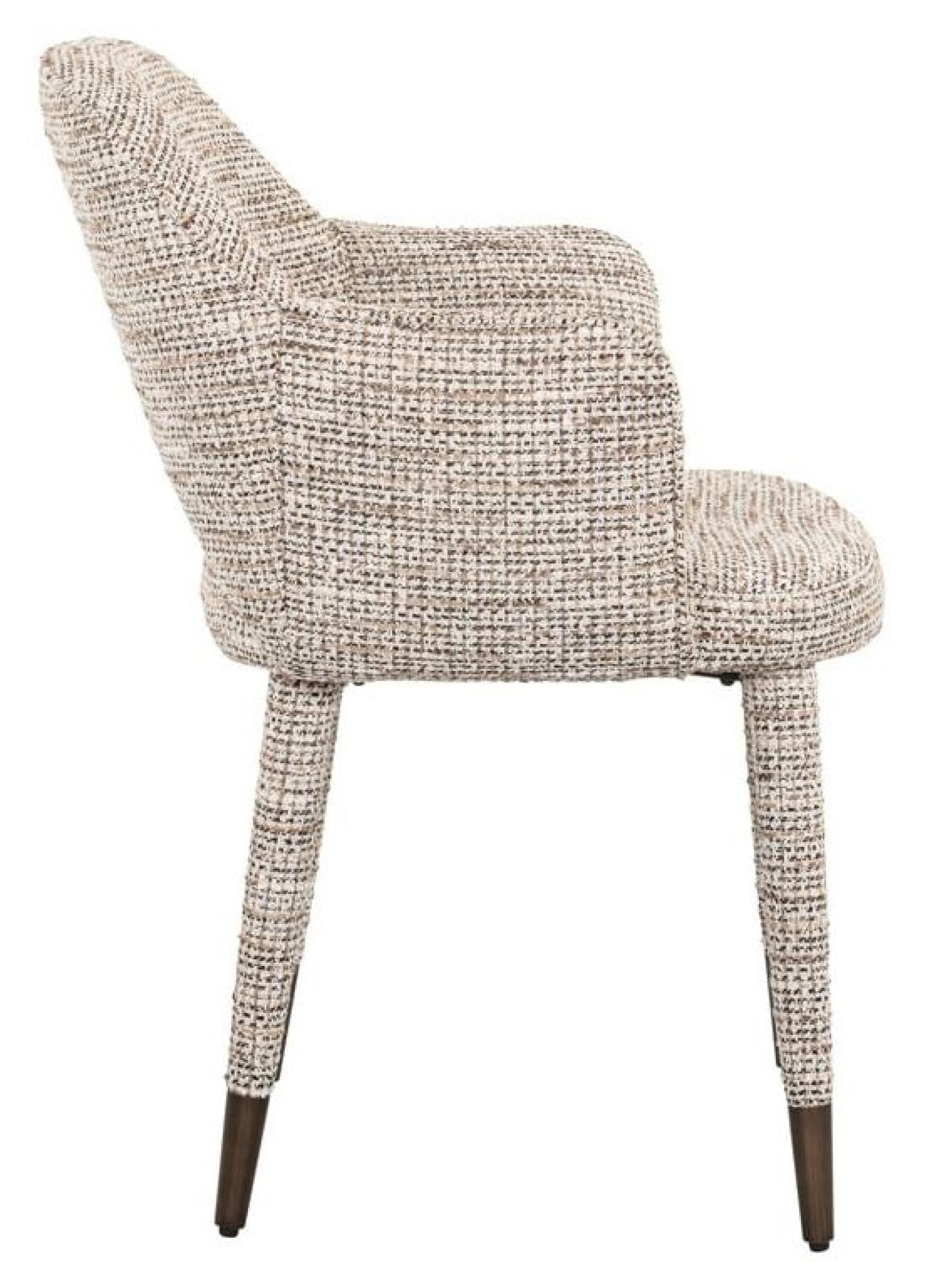 Product photograph of Donnatella Natural Fabric Dining Armchair from Choice Furniture Superstore.