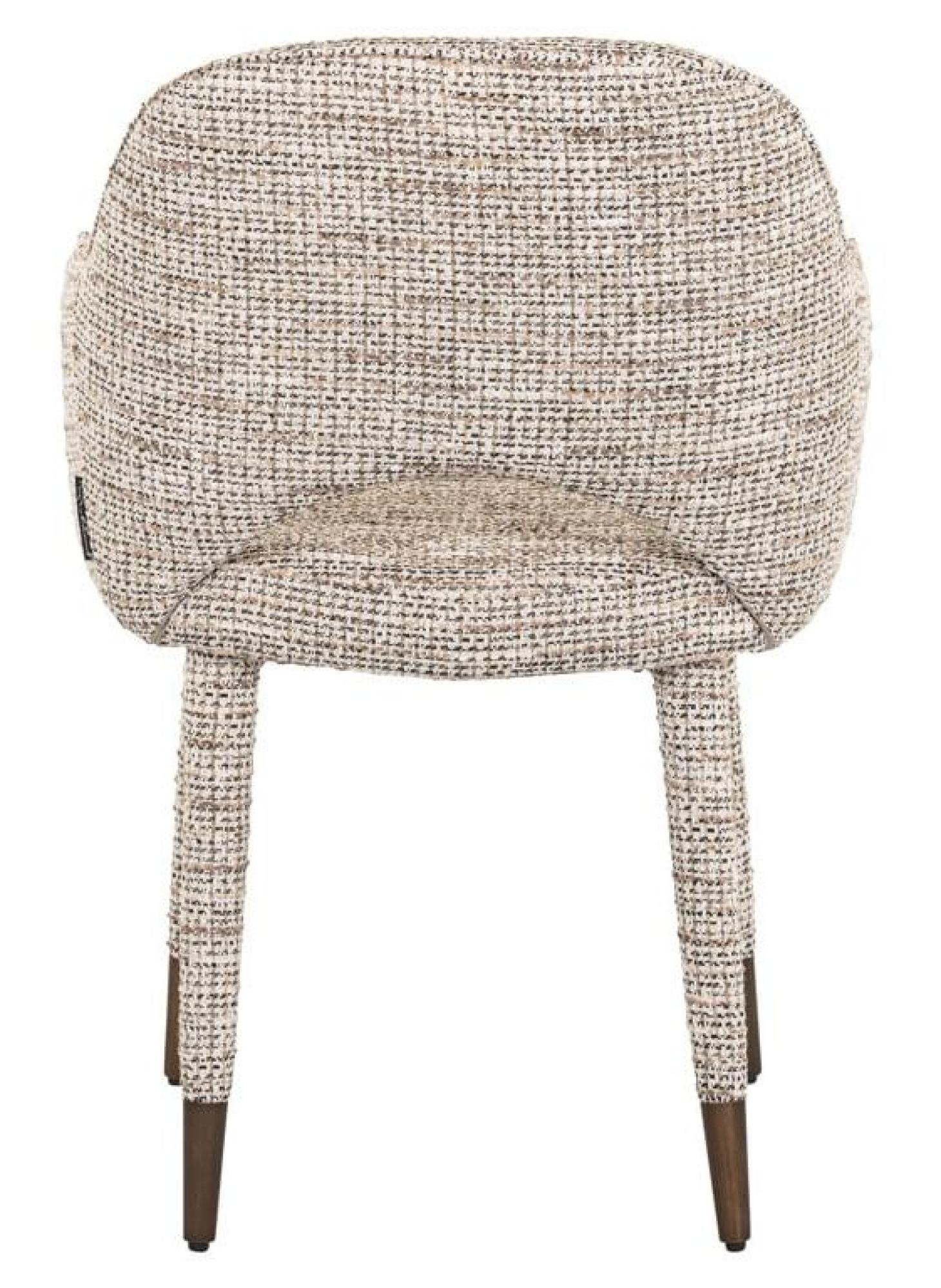 Product photograph of Donnatella Natural Fabric Dining Armchair from Choice Furniture Superstore.