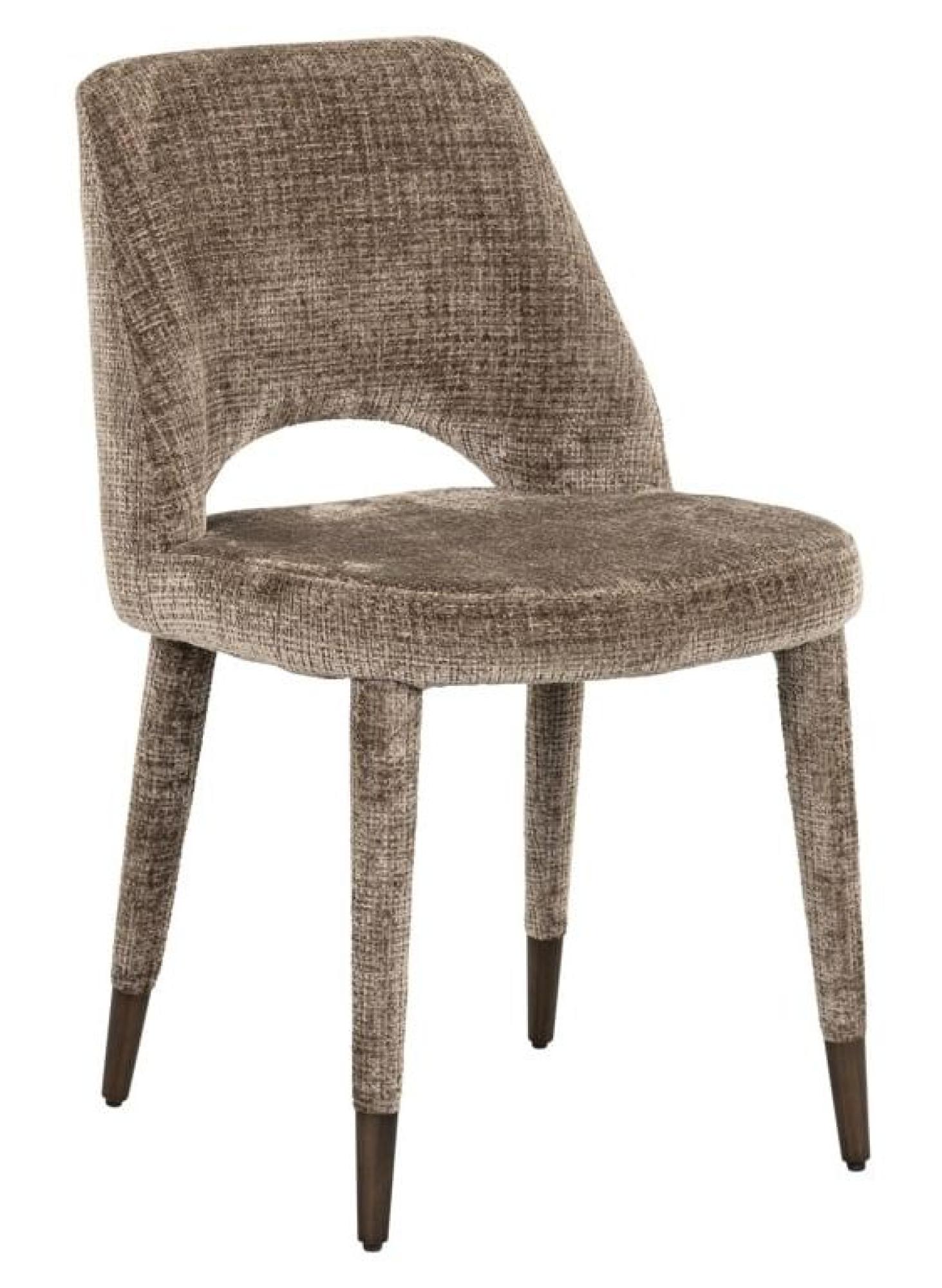 Product photograph of Cecilia Stone Chenille Fabric Dining Chair from Choice Furniture Superstore.