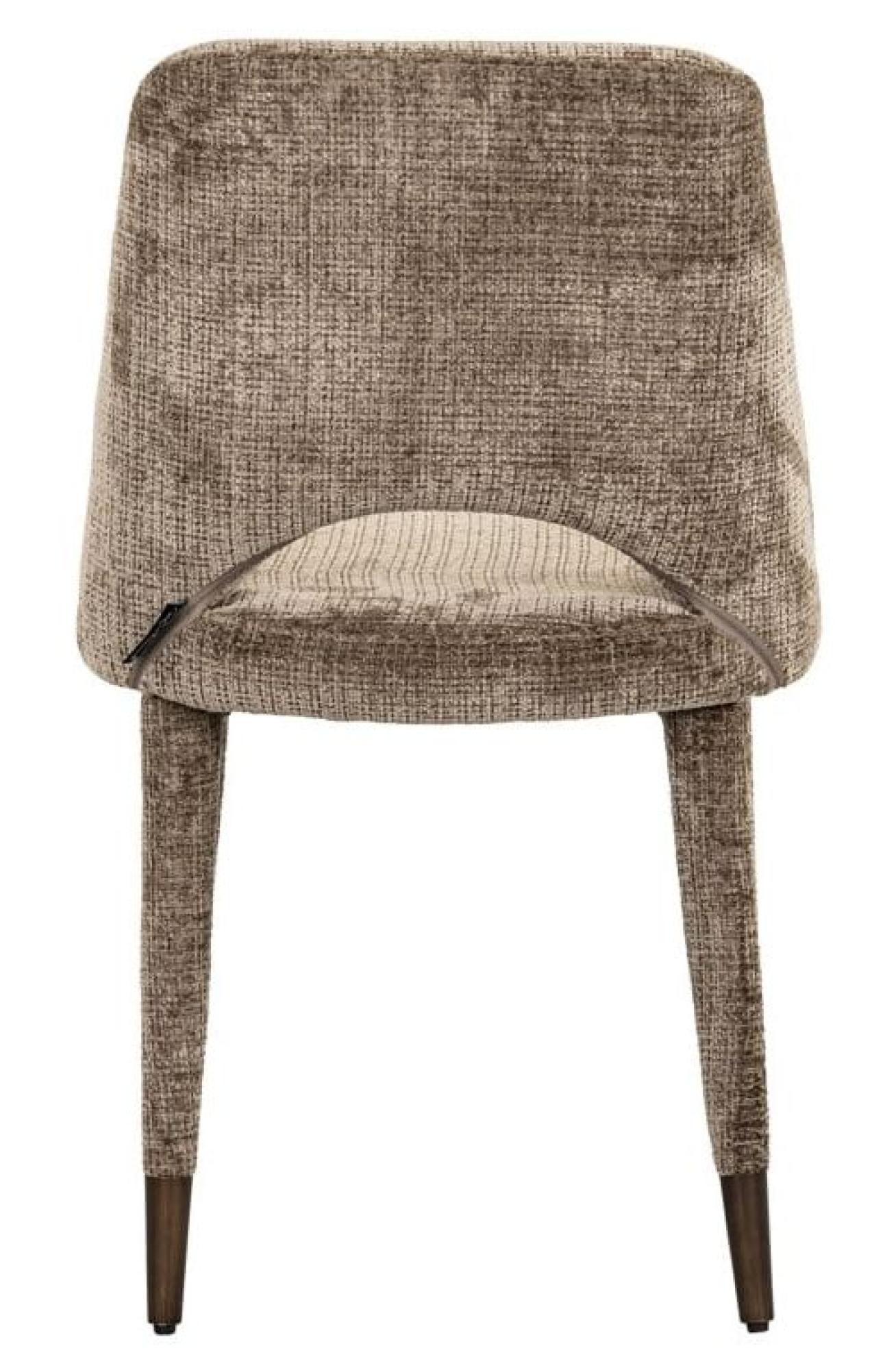 Product photograph of Cecilia Stone Chenille Fabric Dining Chair from Choice Furniture Superstore.