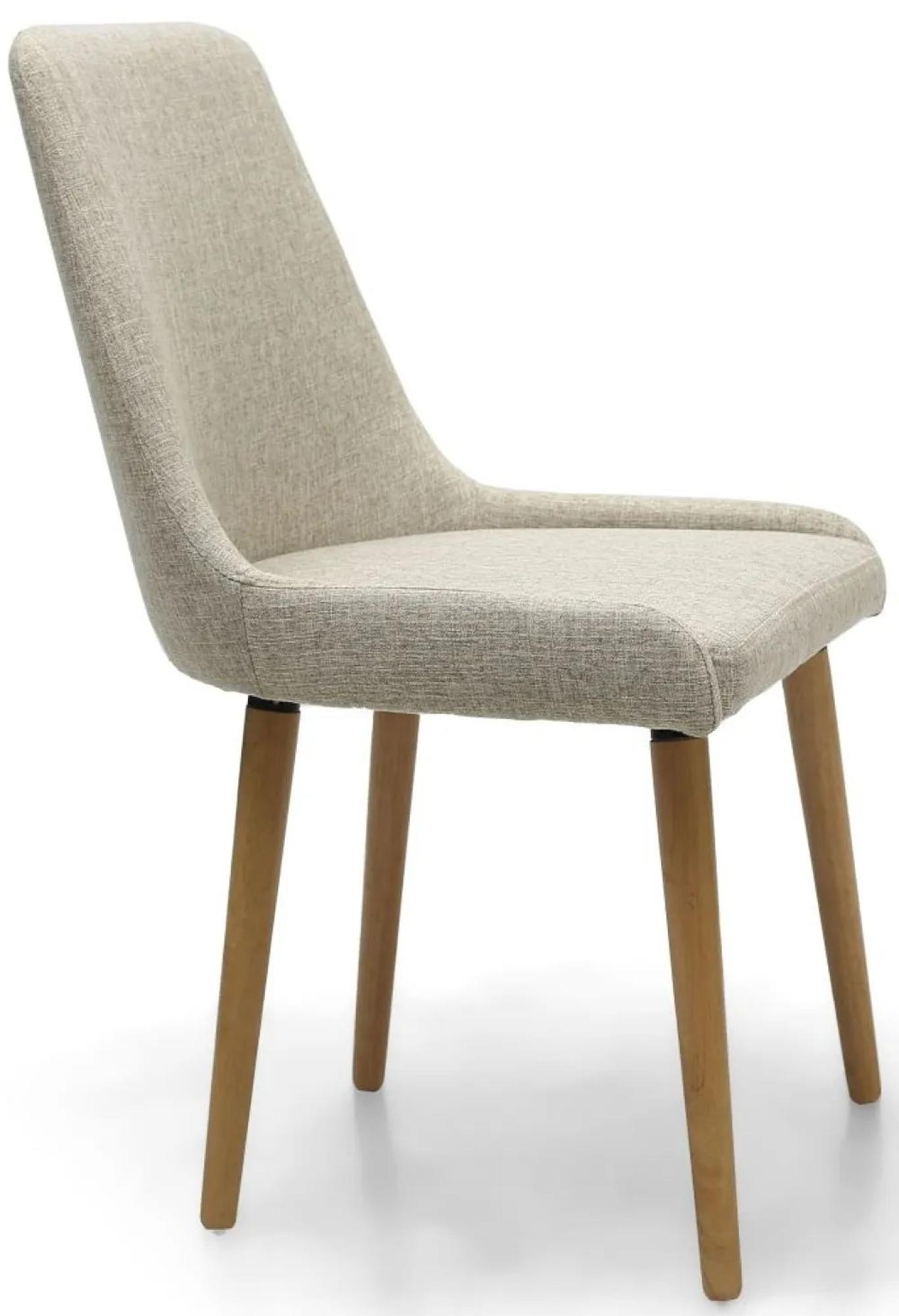 Product photograph of Clearance - Set Of 6 Capri Flax Natural Fabric Dining Chair - Fss15717 18 19 from Choice Furniture Superstore.