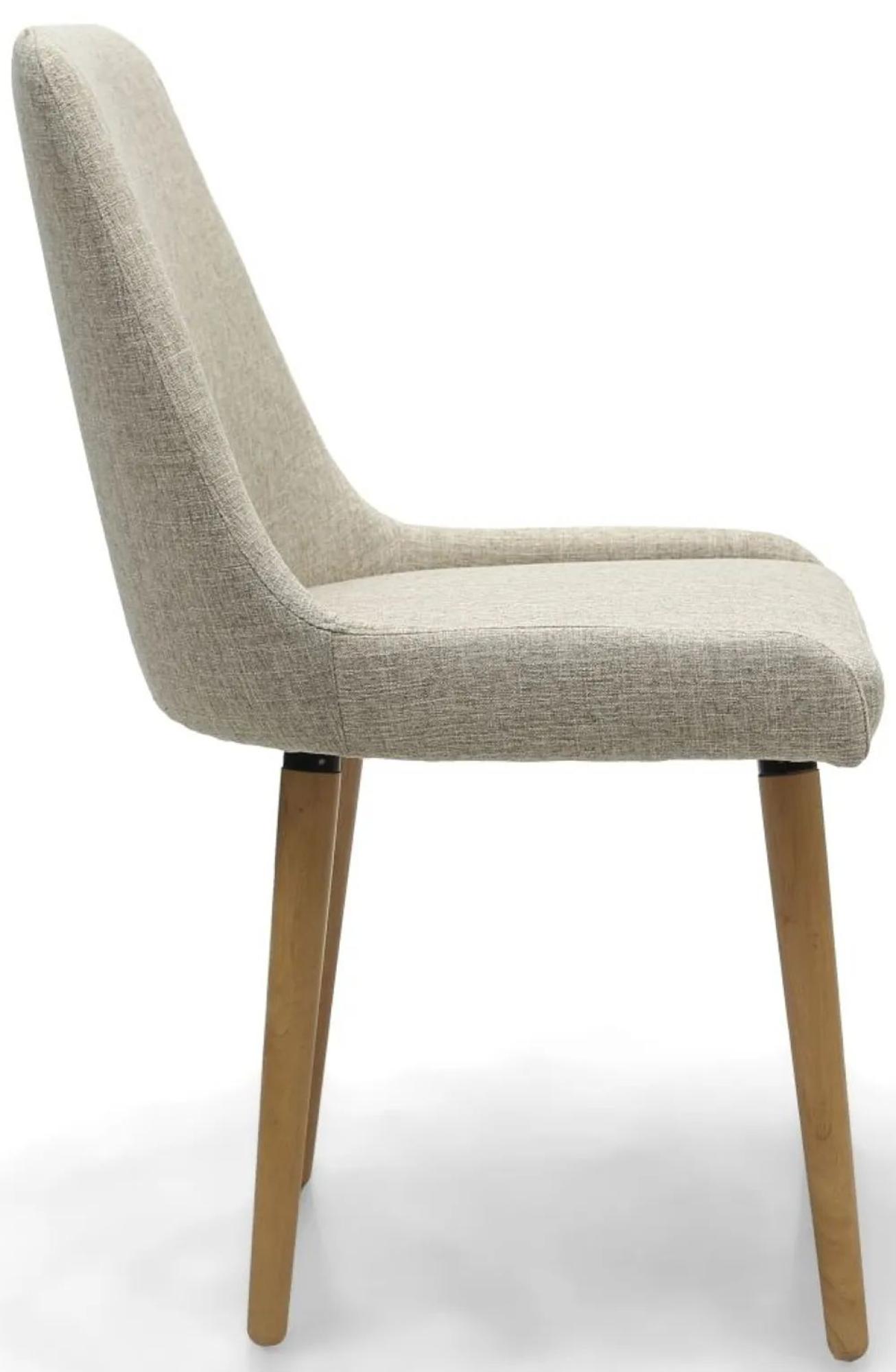 Product photograph of Clearance - Set Of 6 Capri Flax Natural Fabric Dining Chair - Fss15717 18 19 from Choice Furniture Superstore.