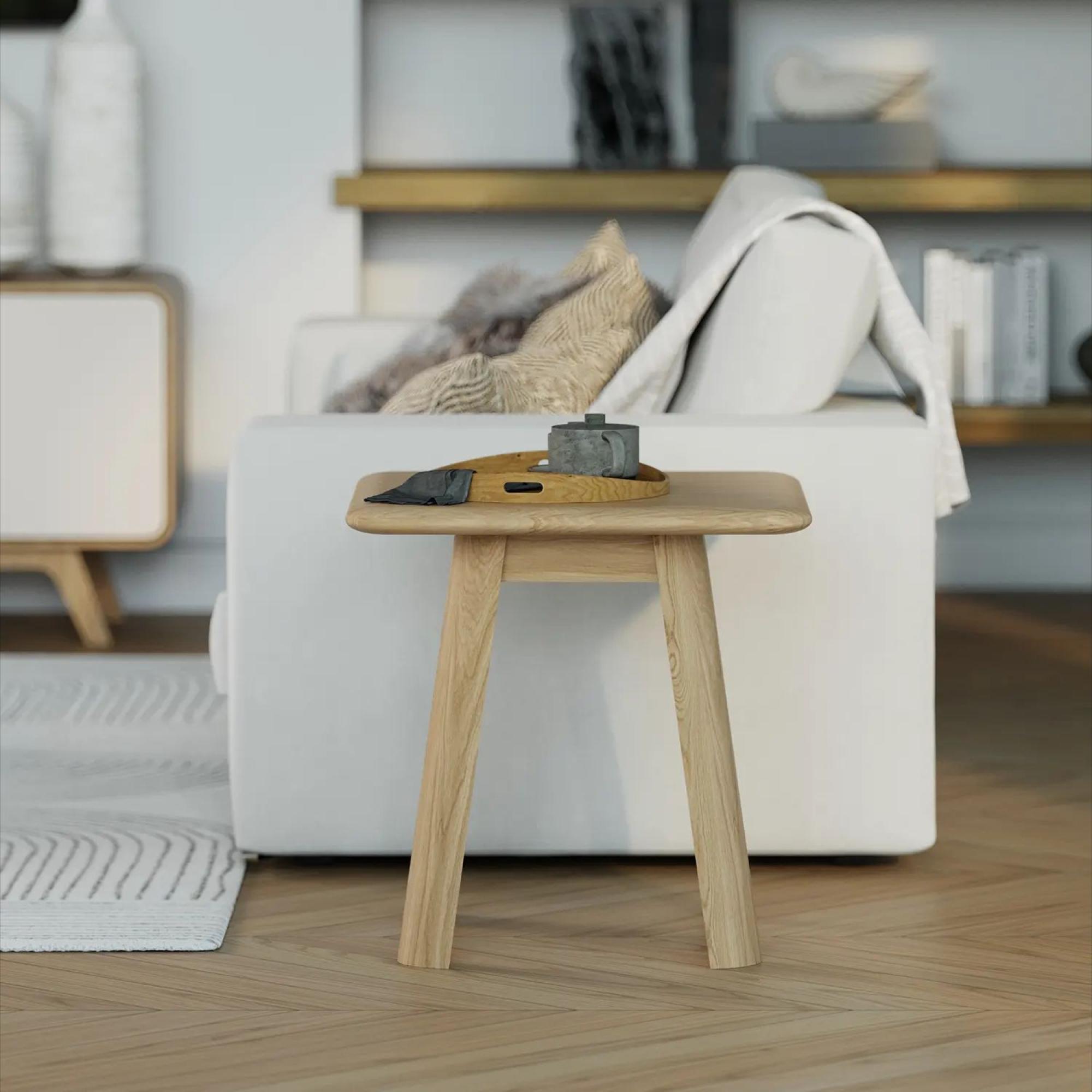 Product photograph of Ashton White Oak Side Table from Choice Furniture Superstore.