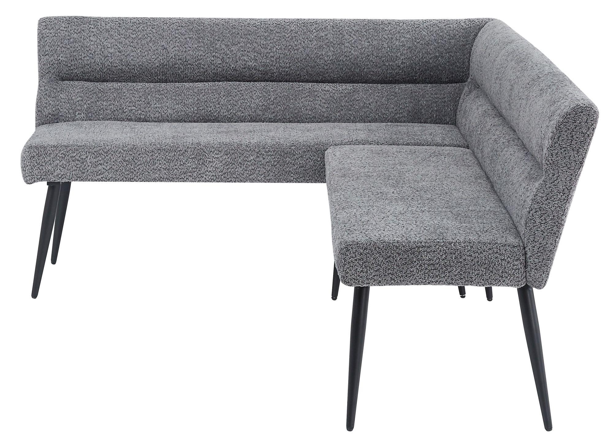 Product photograph of Monza Grey Fabric Corner Dining Bench - Rhf from Choice Furniture Superstore.