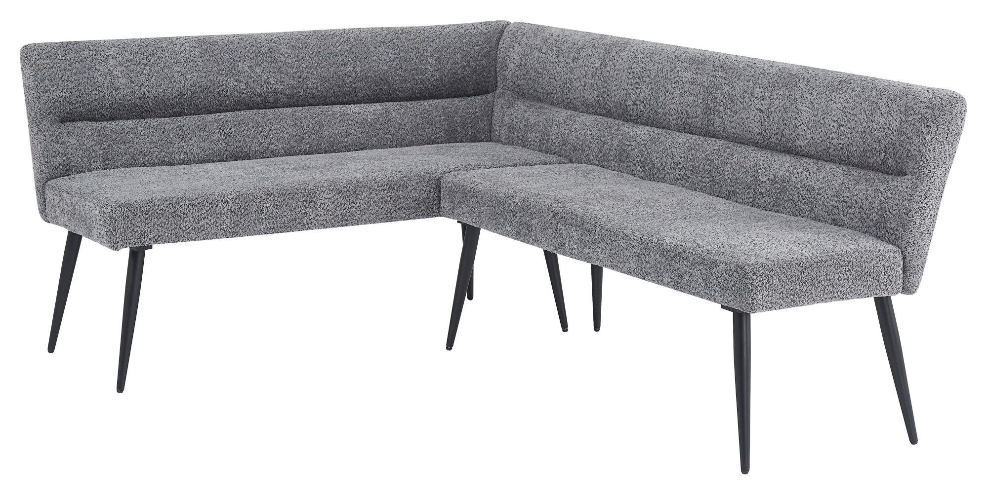 Product photograph of Monza Grey Fabric Corner Dining Bench - Rhf from Choice Furniture Superstore.