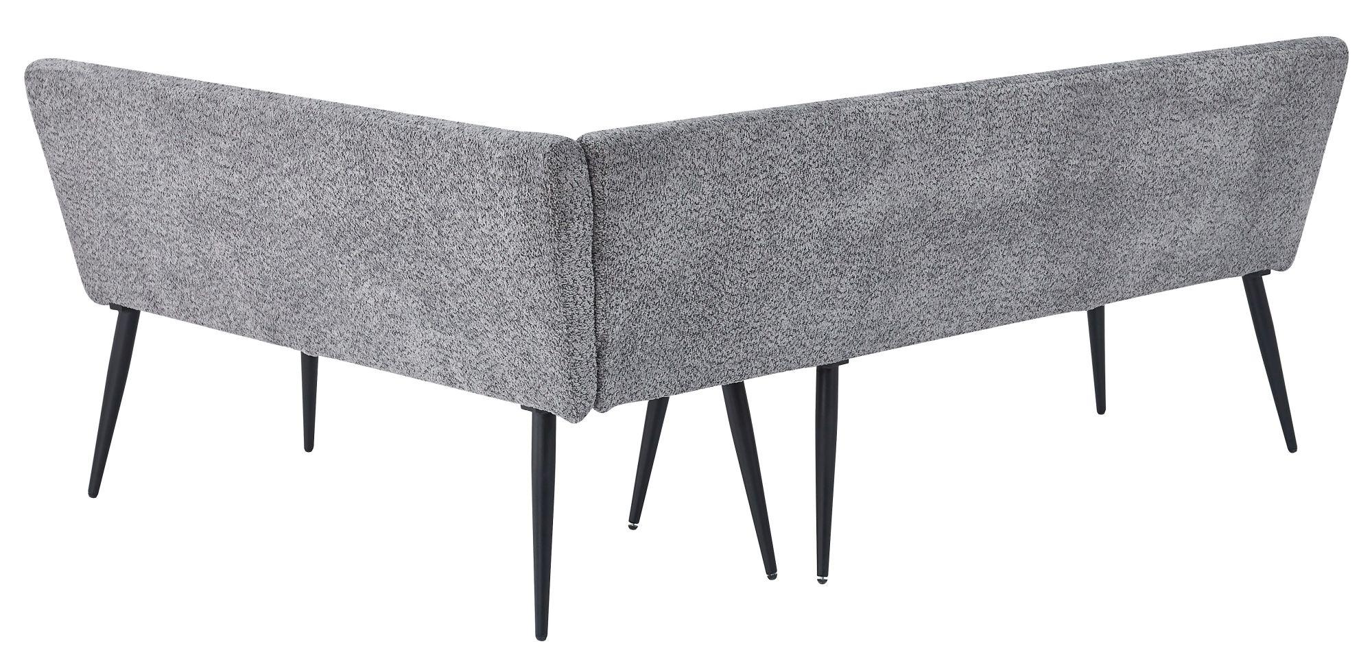 Product photograph of Monza Grey Fabric Corner Dining Bench - Rhf from Choice Furniture Superstore.