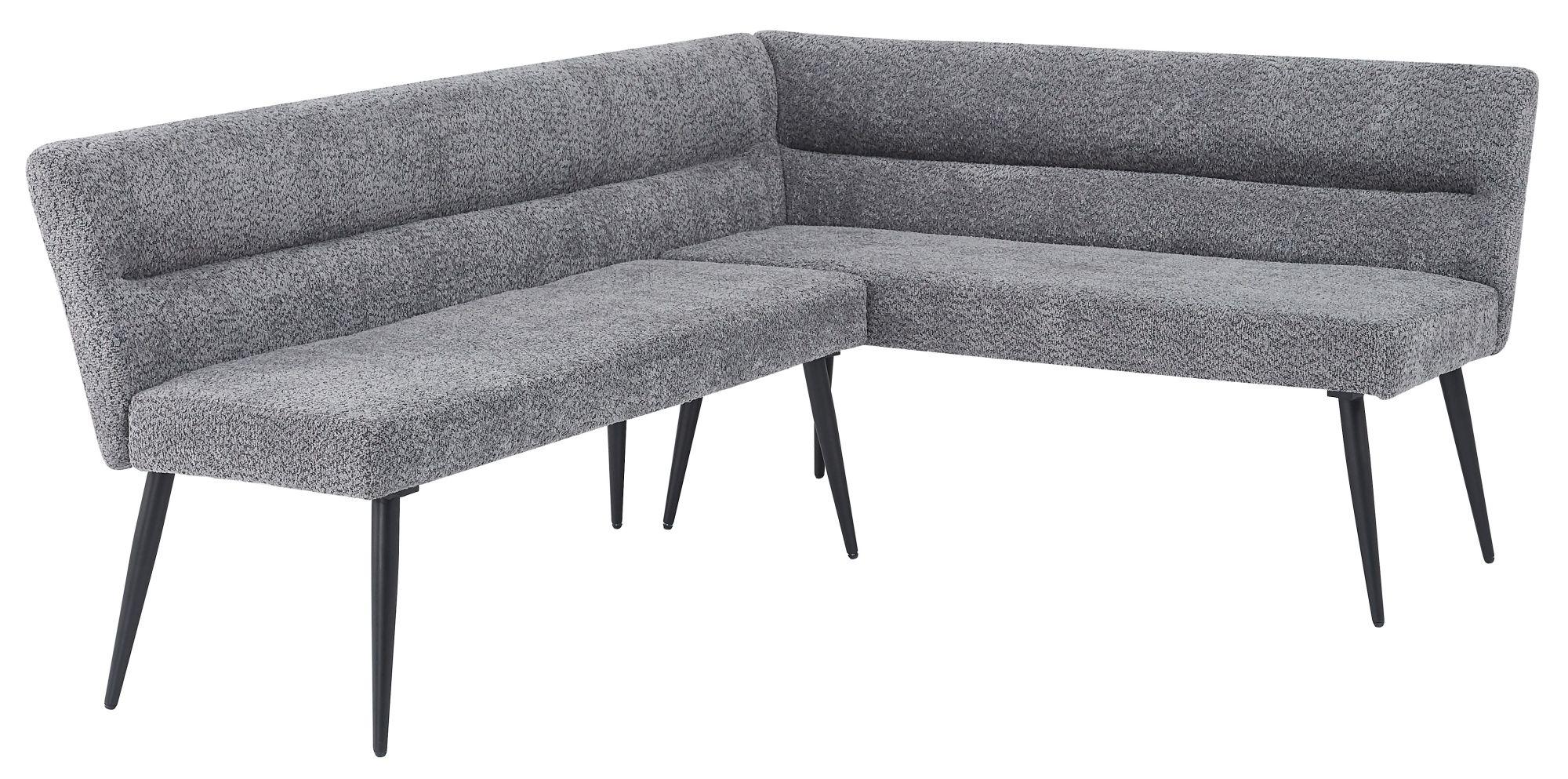 Product photograph of Monza Grey Fabric Corner Dining Bench - Lhf from Choice Furniture Superstore.