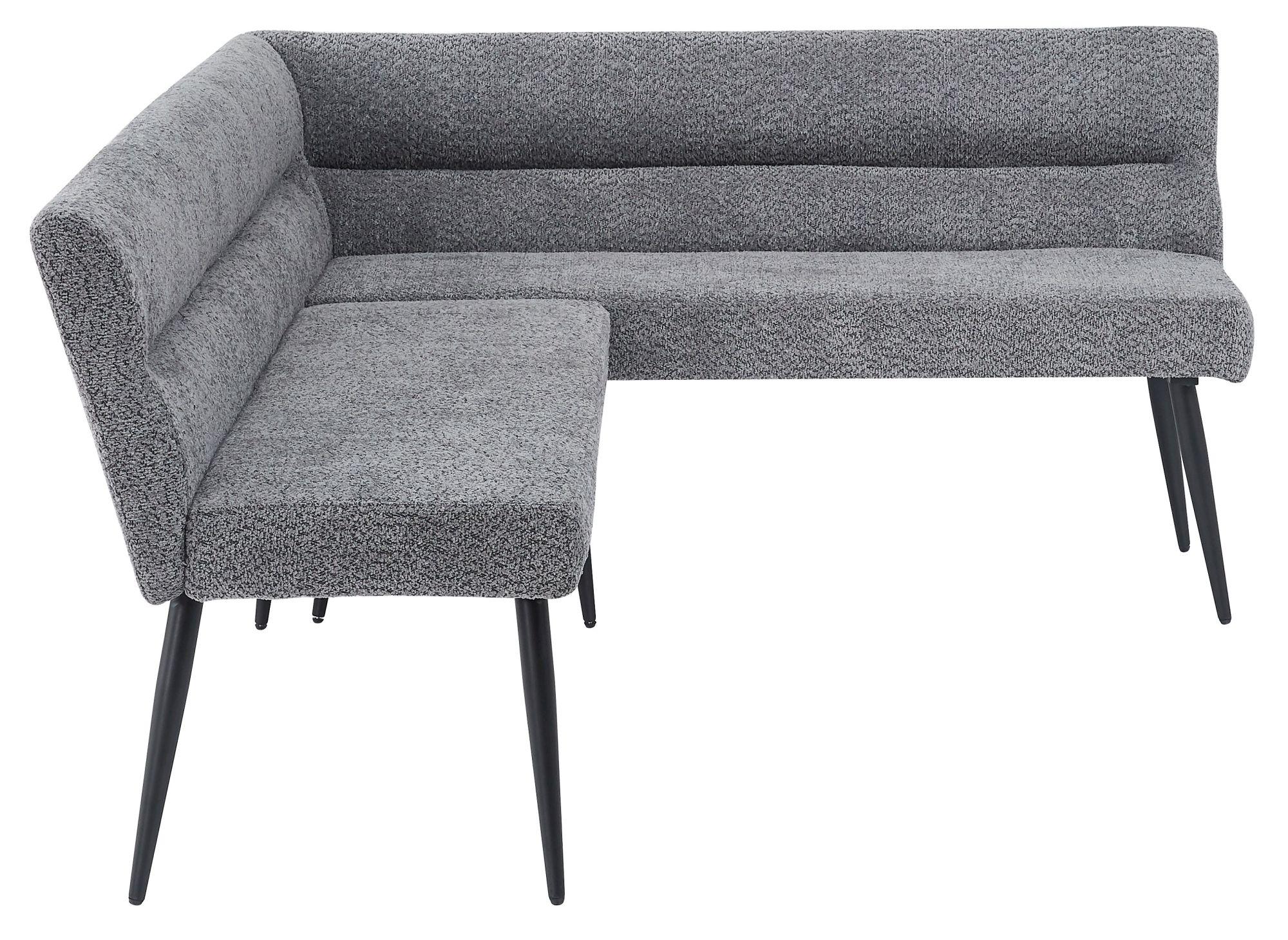 Product photograph of Monza Grey Fabric Corner Dining Bench - Lhf from Choice Furniture Superstore.