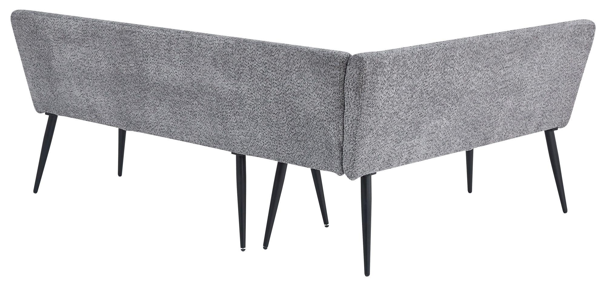 Product photograph of Monza Grey Fabric Corner Dining Bench - Lhf from Choice Furniture Superstore.