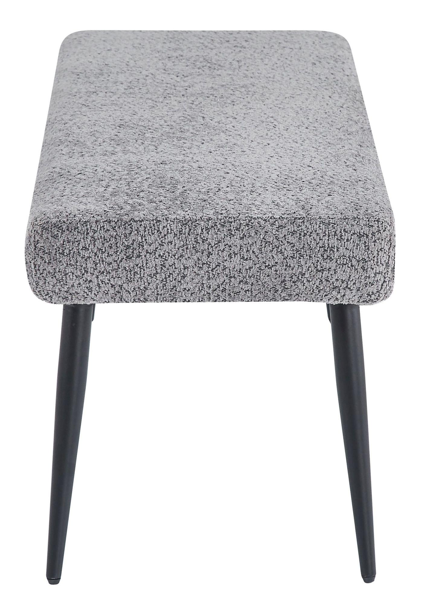 Product photograph of Monza Grey Fabric Dining Bench from Choice Furniture Superstore.