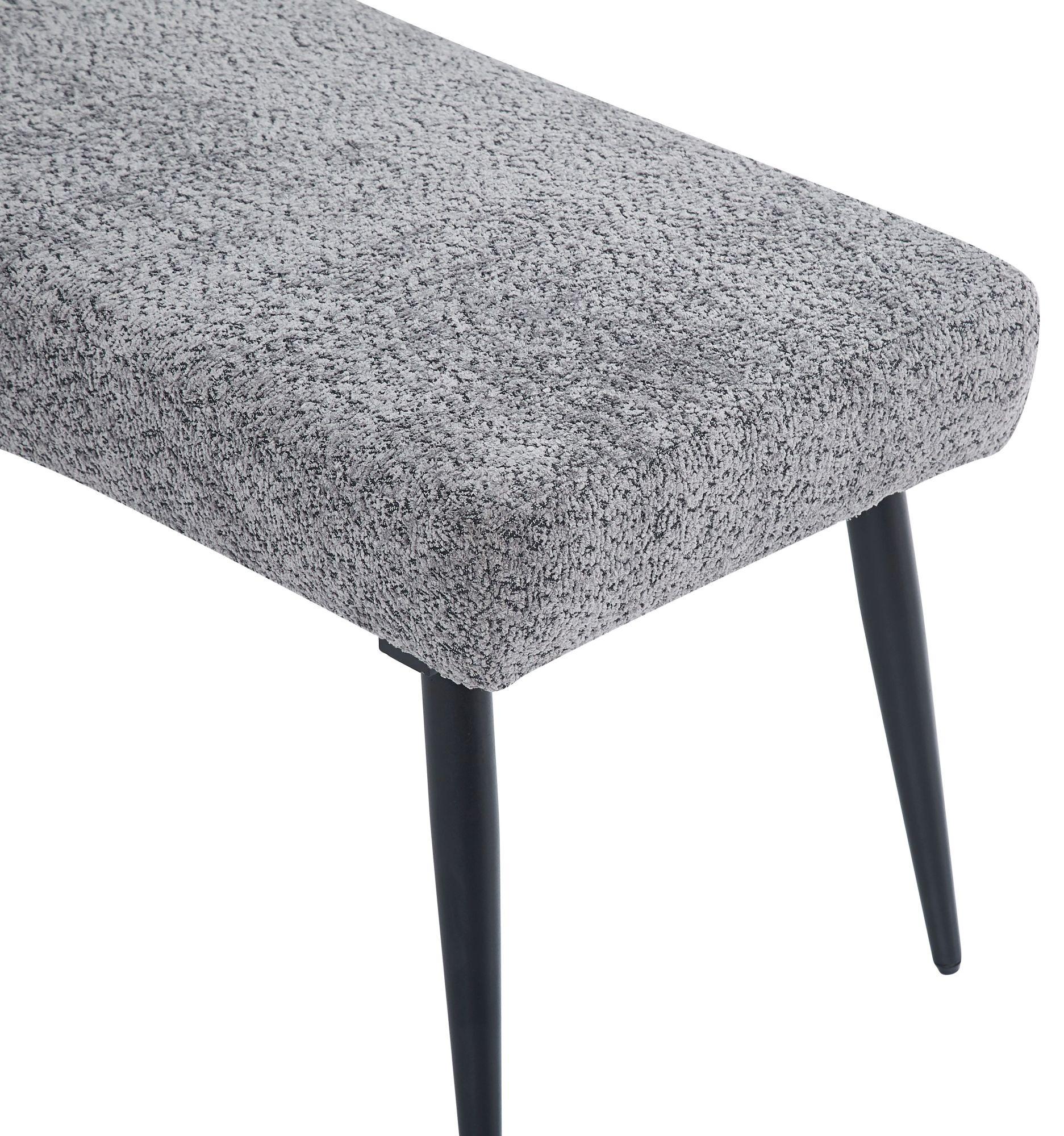 Product photograph of Monza Grey Fabric Dining Bench from Choice Furniture Superstore.