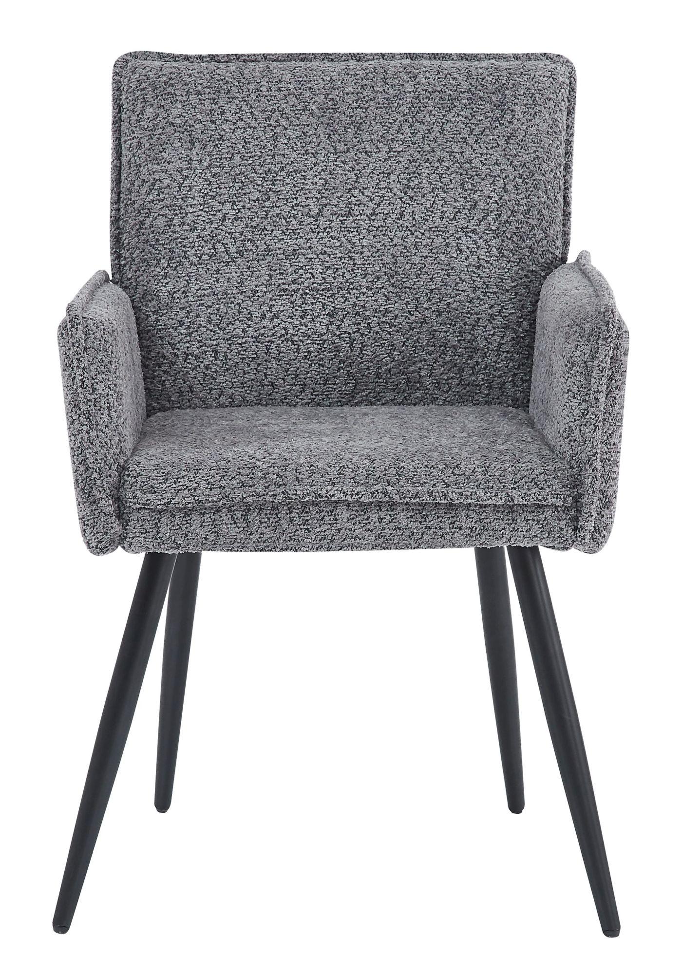 Product photograph of Monza Grey Fabric Dining Armchair from Choice Furniture Superstore.