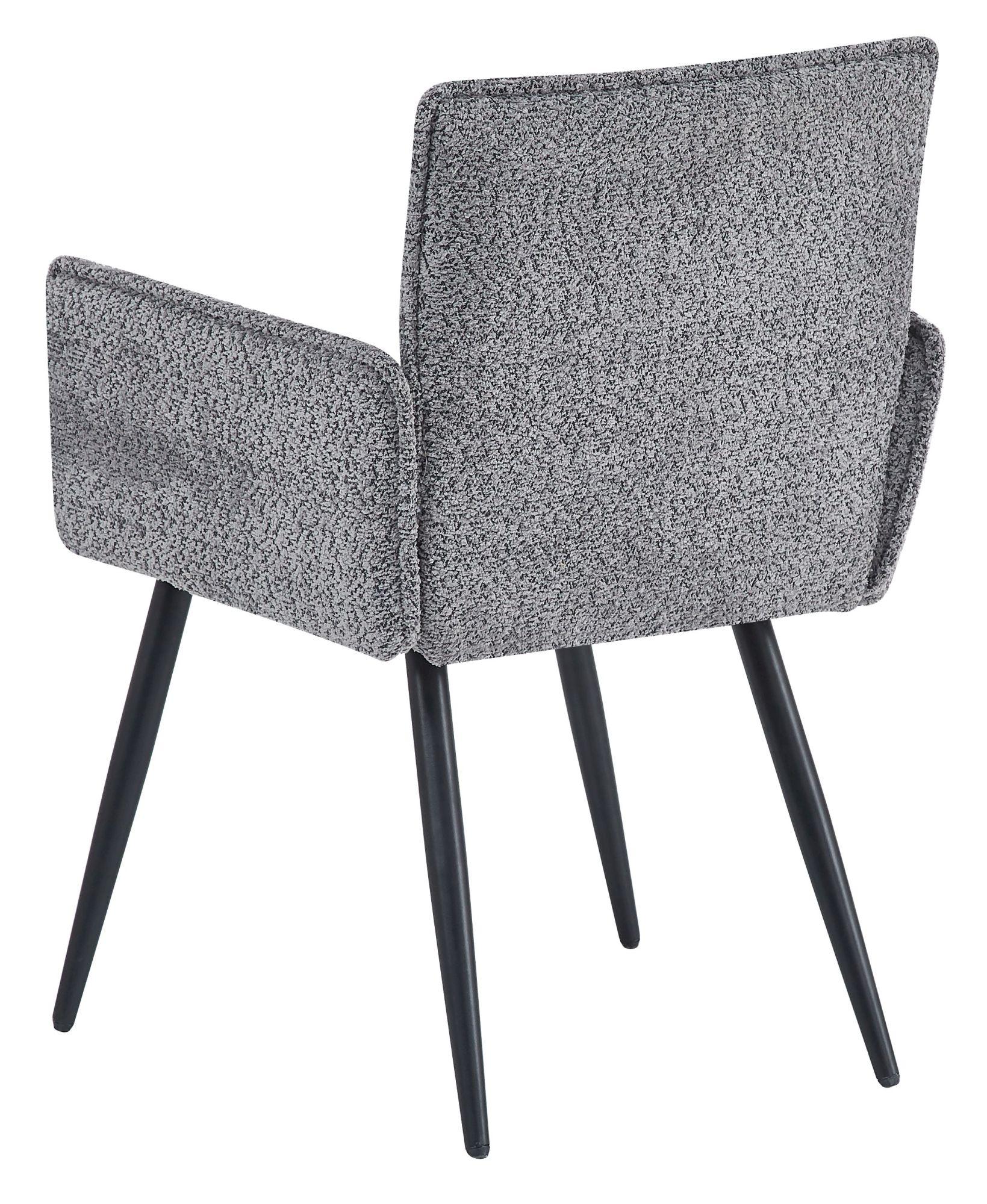 Product photograph of Monza Grey Fabric Dining Armchair from Choice Furniture Superstore.