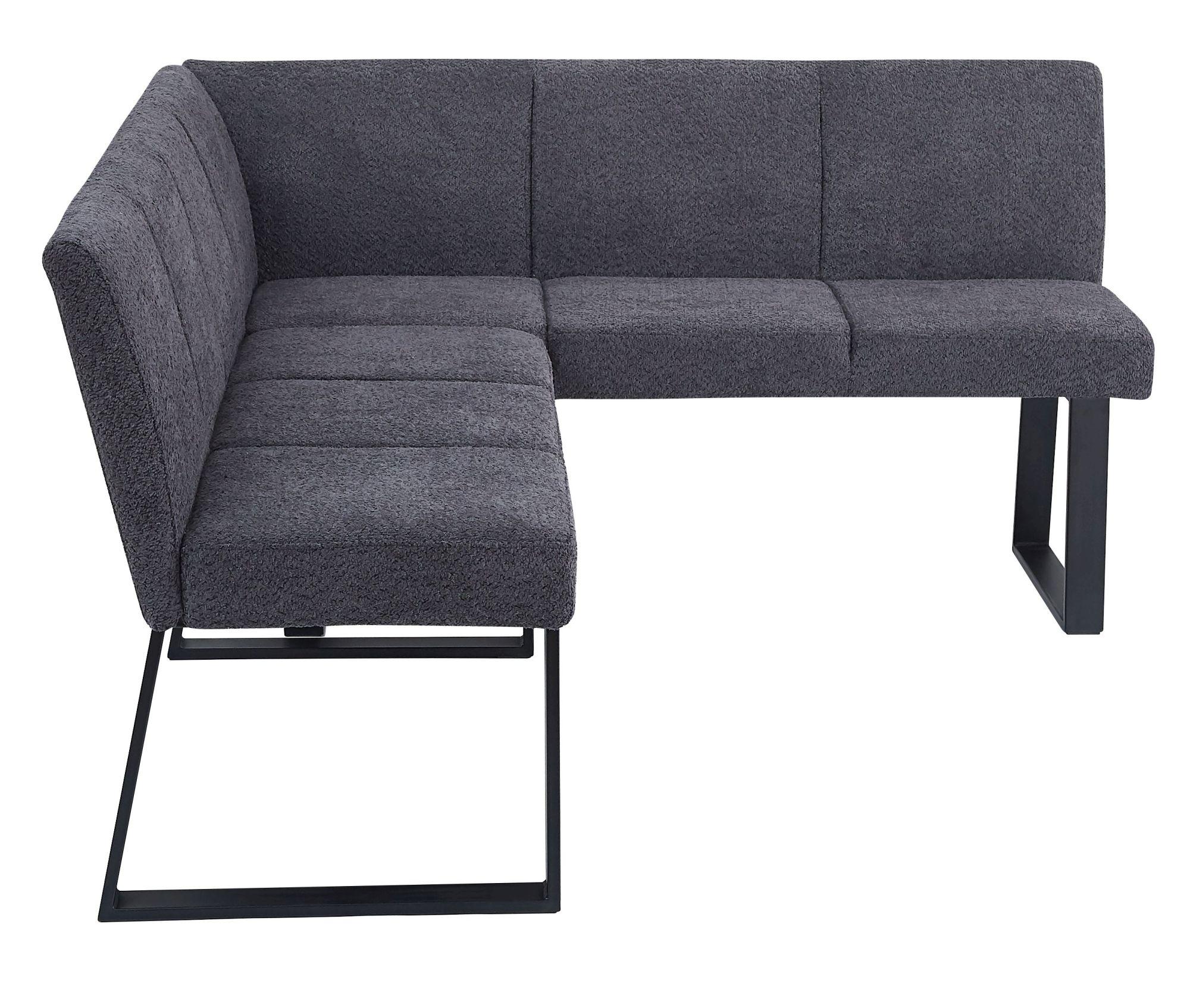 Product photograph of Bronx Dark Grey Fabric Corner Dining Bench - Rhf from Choice Furniture Superstore.