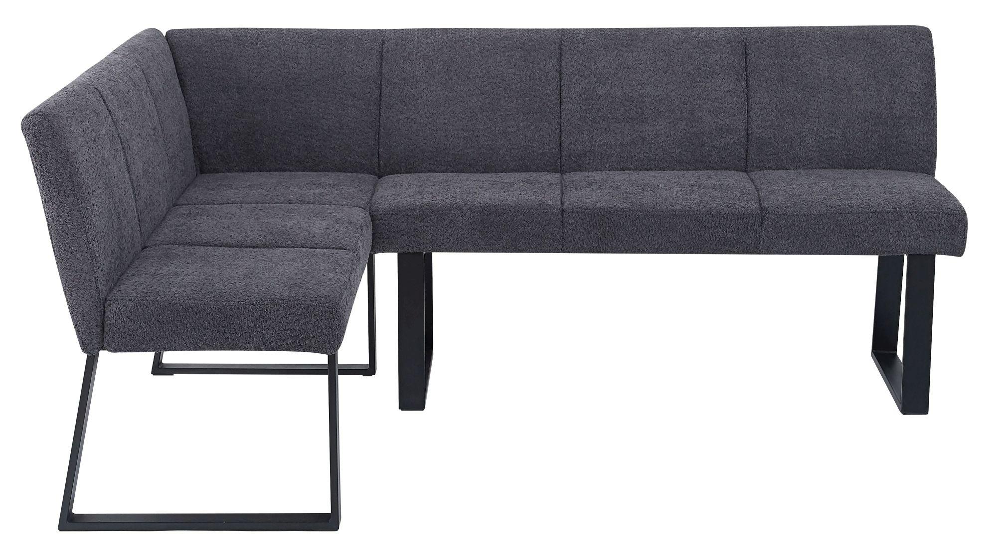 Product photograph of Bronx Dark Grey Fabric Corner Dining Bench - Lhf from Choice Furniture Superstore.