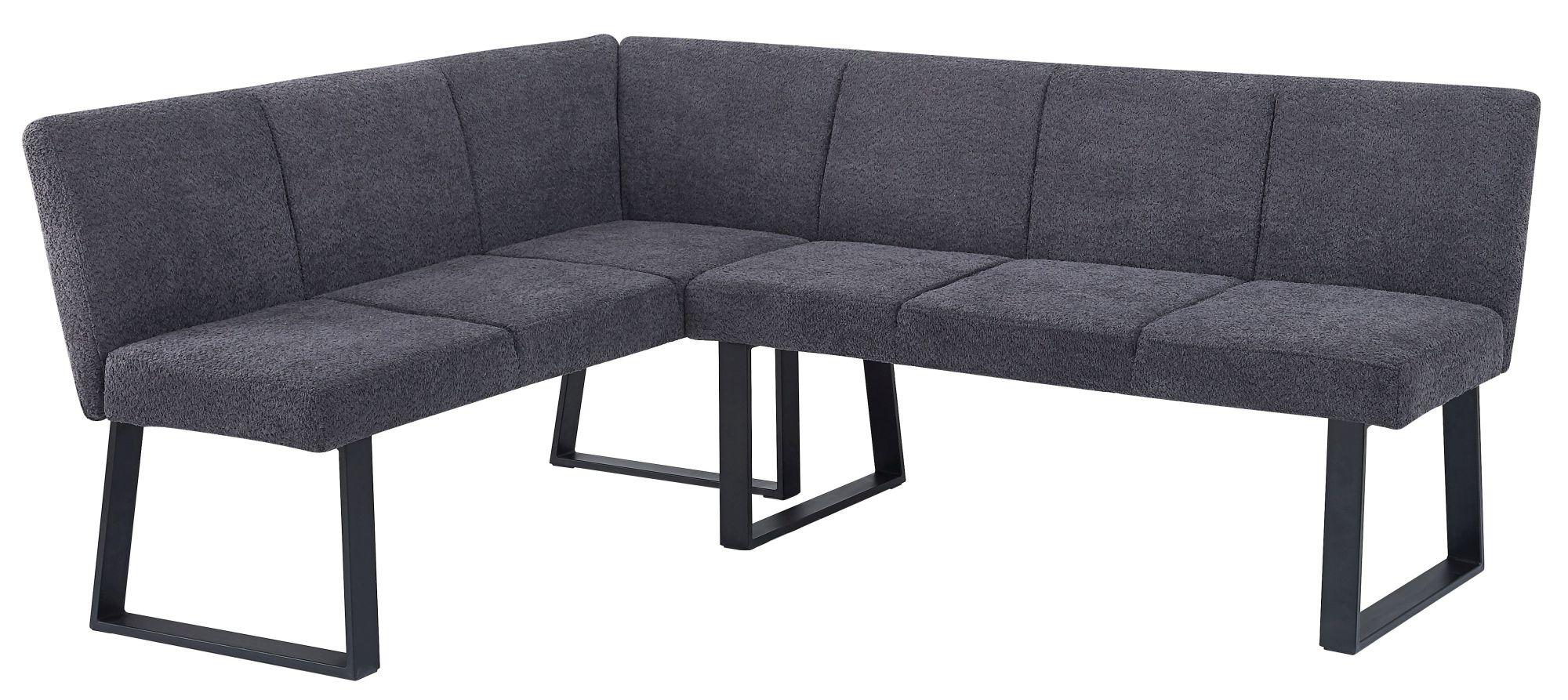 Product photograph of Bronx Dark Grey Fabric Corner Dining Bench - Lhf from Choice Furniture Superstore.