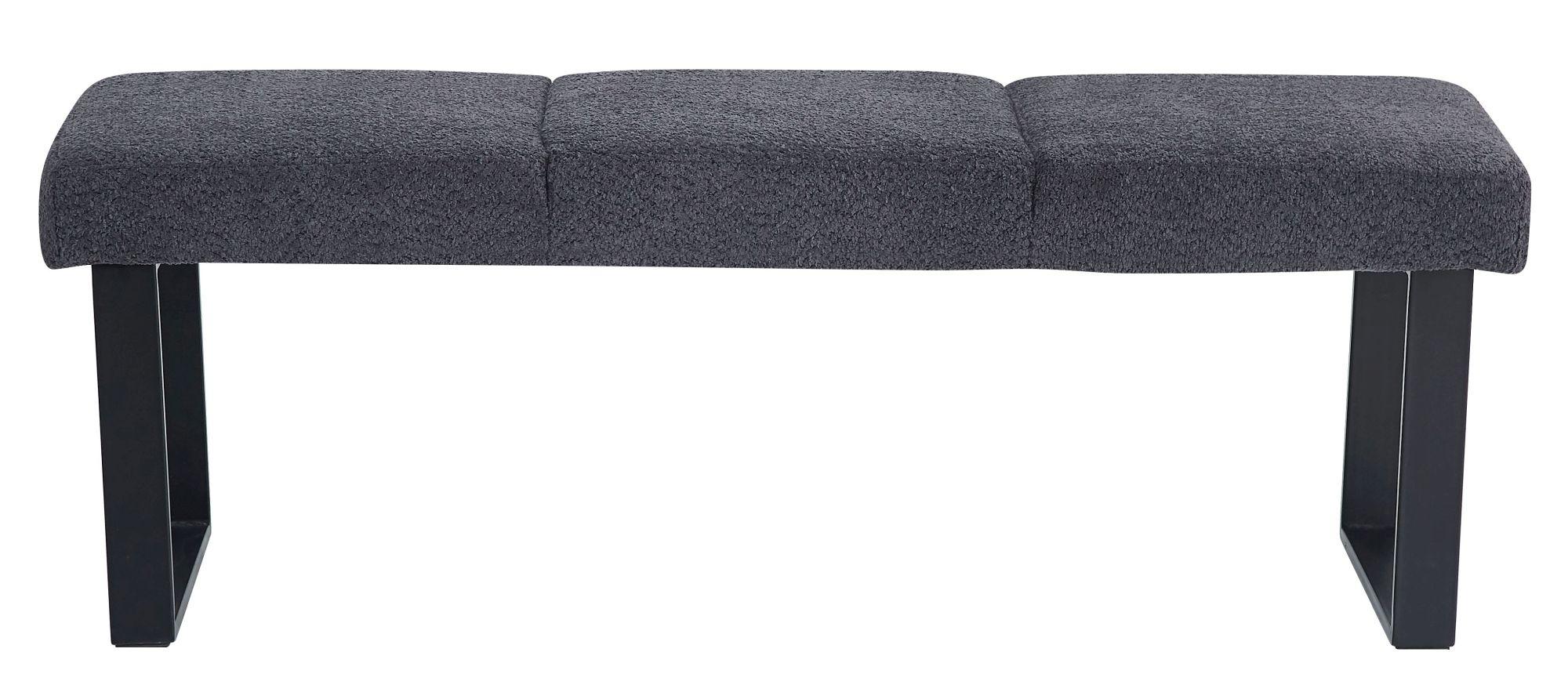 Product photograph of Bronx Dark Grey Fabric Dining Bench from Choice Furniture Superstore.