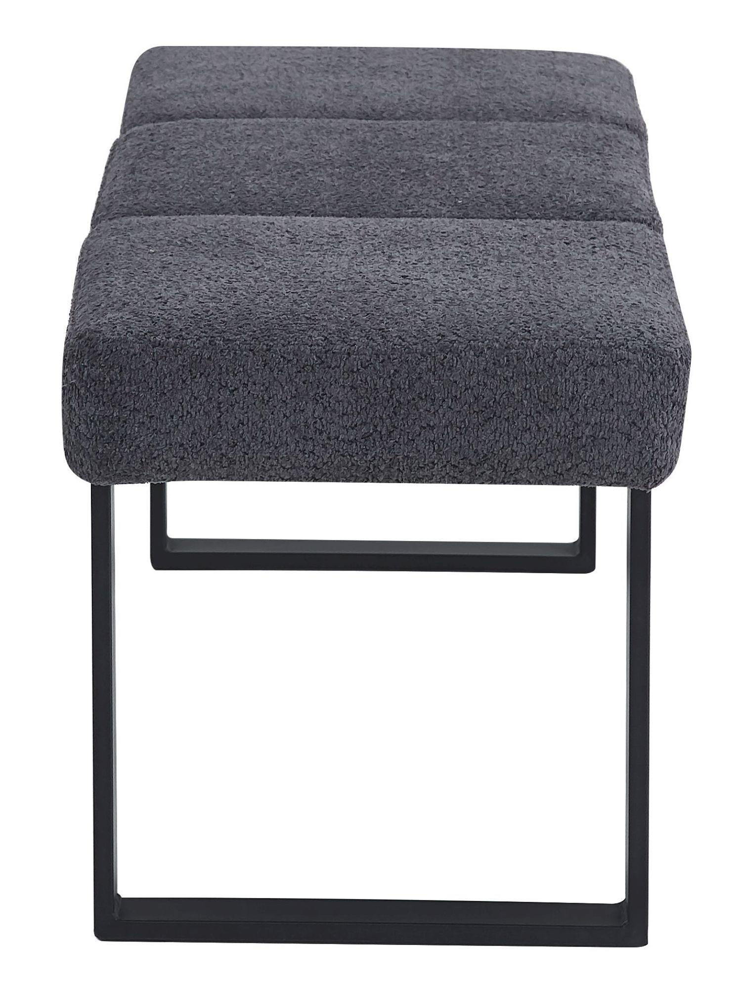 Product photograph of Bronx Dark Grey Fabric Dining Bench from Choice Furniture Superstore.