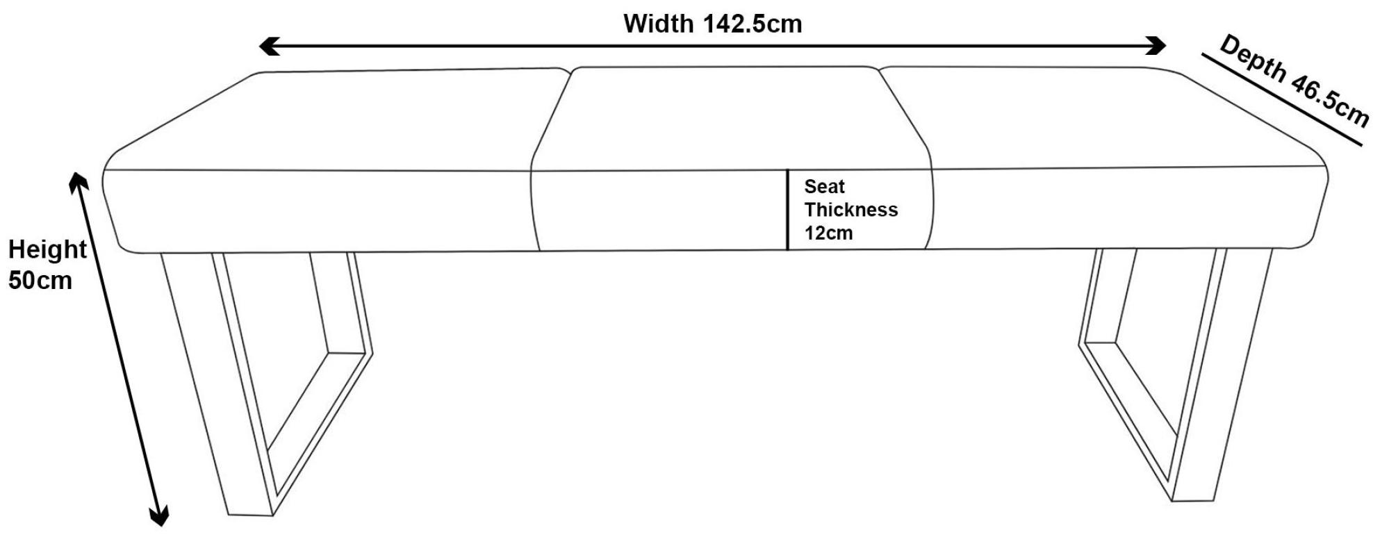 Product photograph of Bronx Dark Grey Fabric Dining Bench from Choice Furniture Superstore.