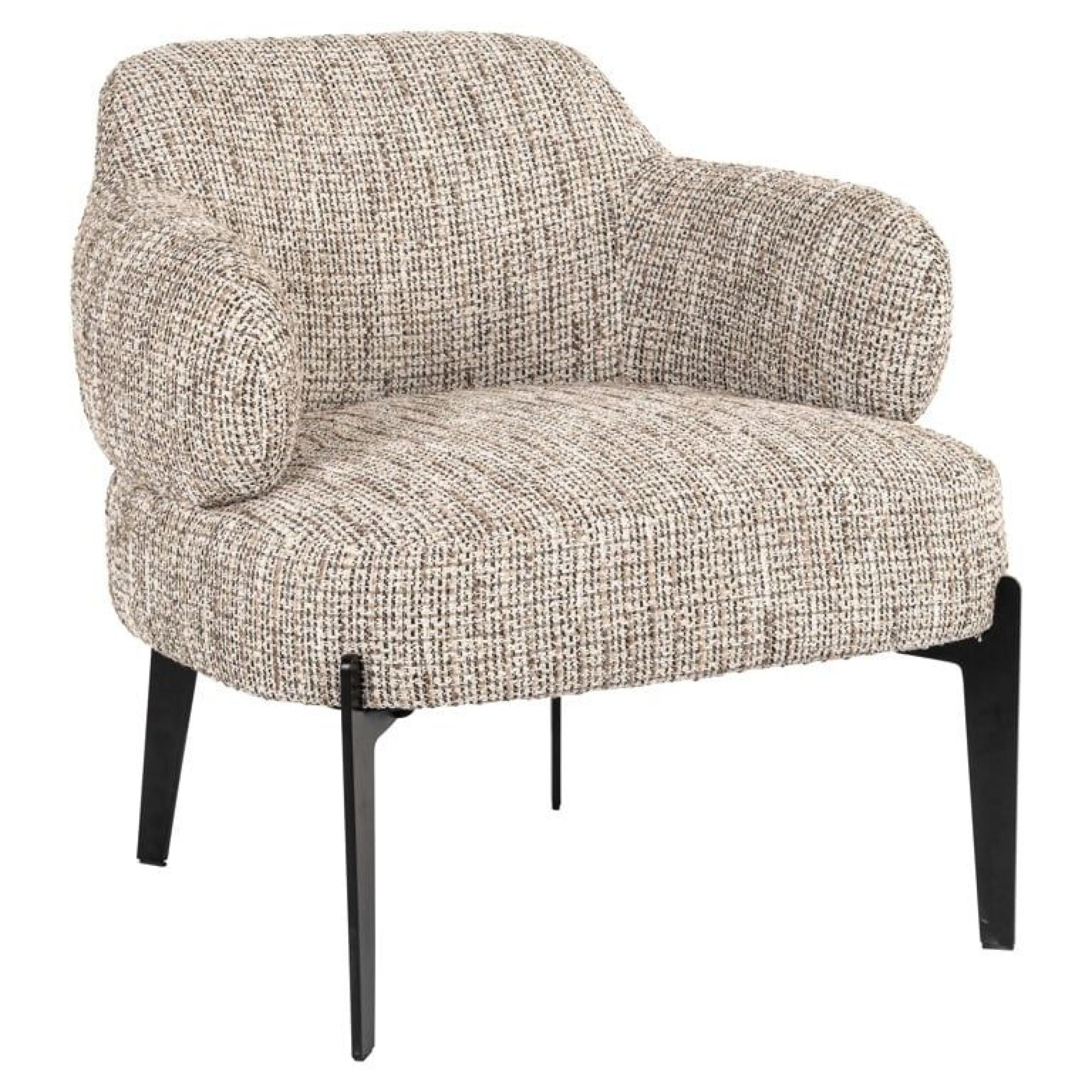 Product photograph of Venus Natural Fabric Accent Chair With Black Legs from Choice Furniture Superstore.