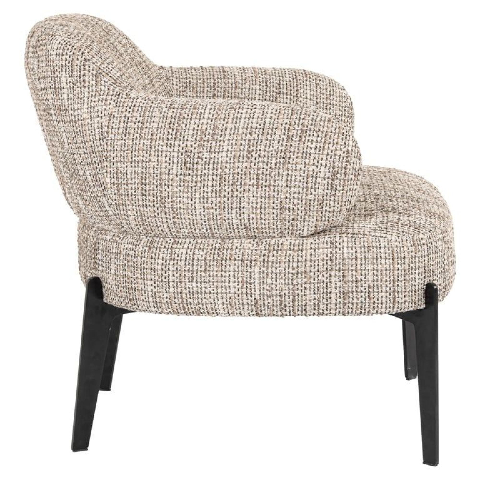 Product photograph of Venus Natural Fabric Accent Chair With Black Legs from Choice Furniture Superstore.